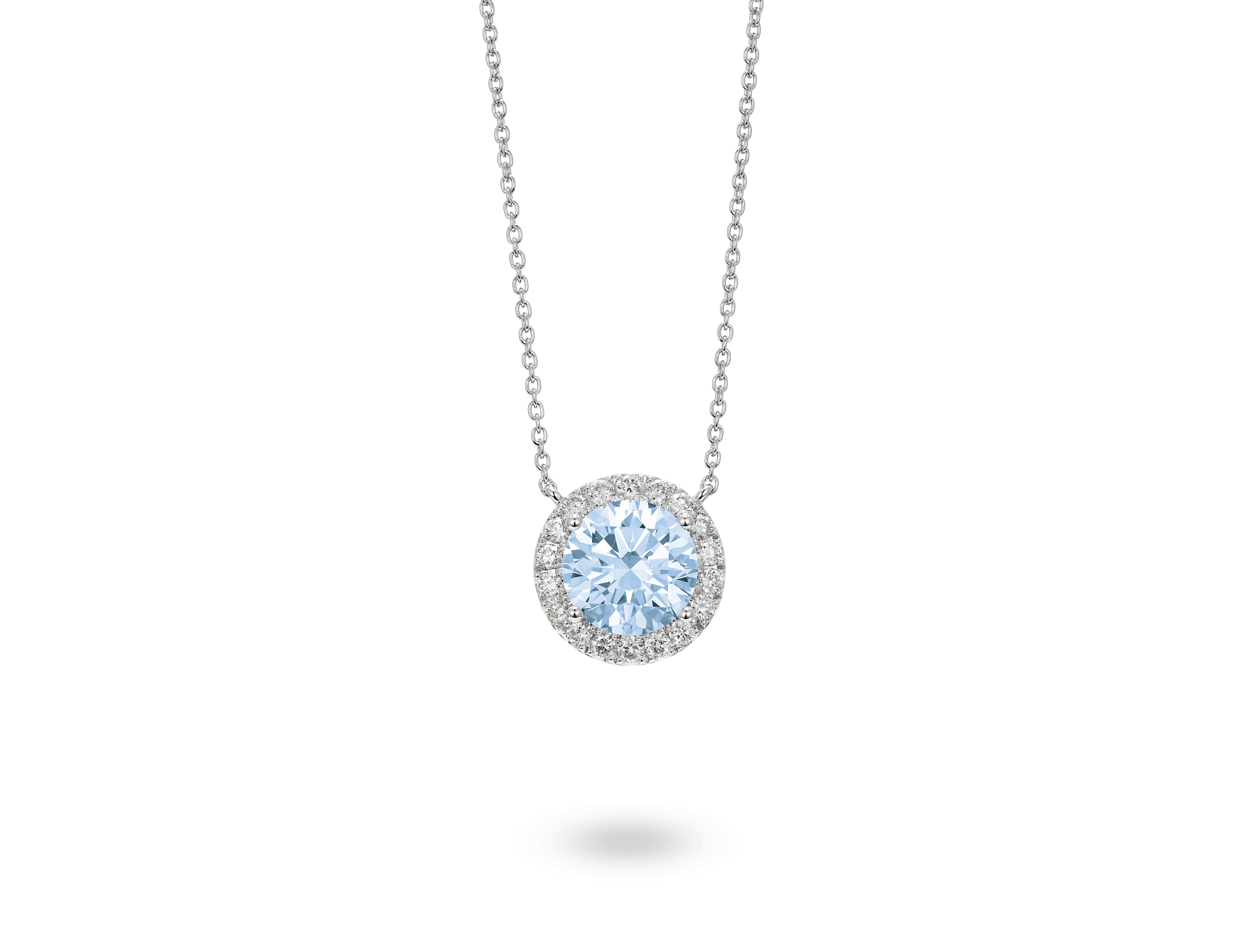 Lab-Grown Diamond 2ct. tw. Halo Pendant | Blue