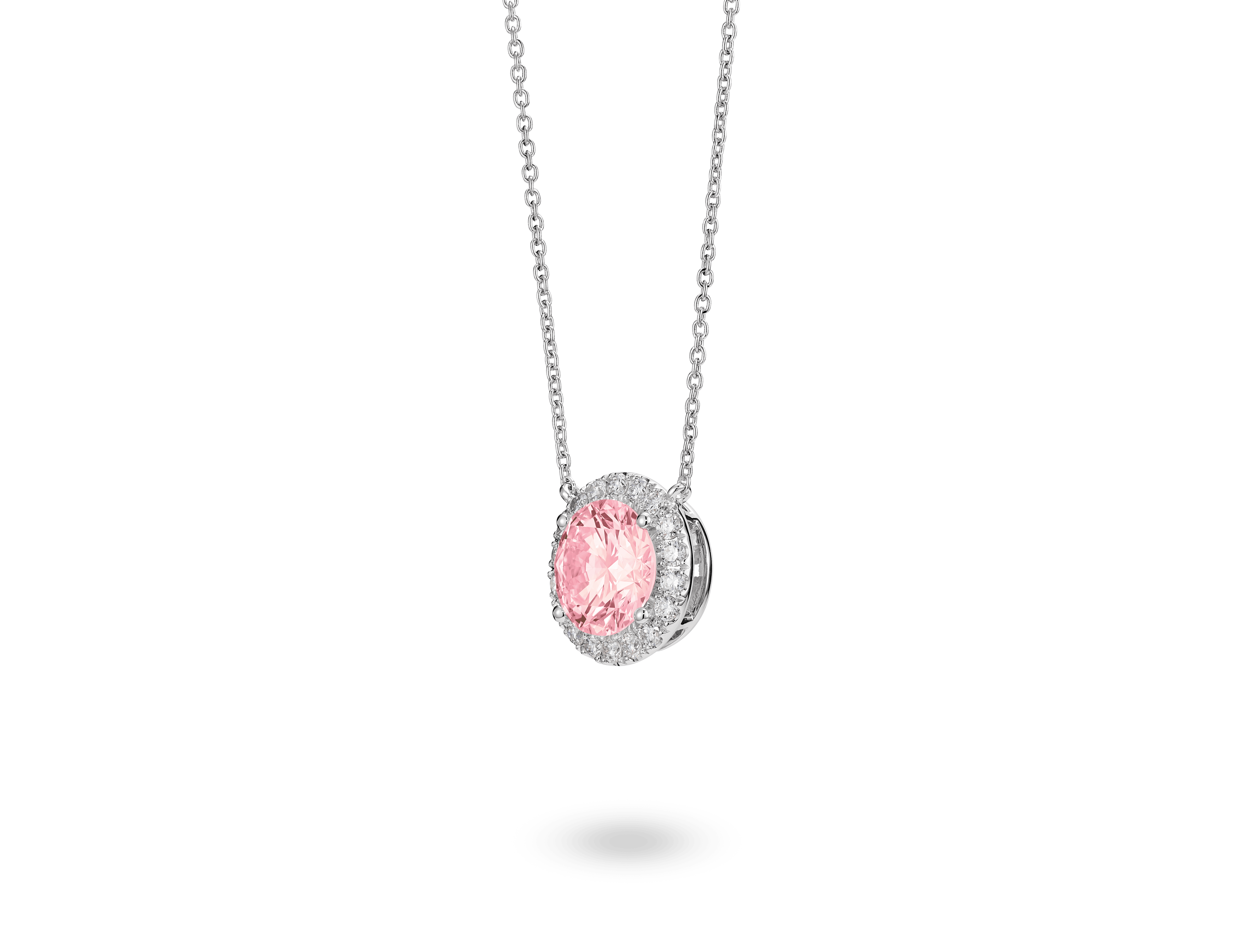 Lab-Grown Diamond 2ct. tw. Halo Pendant | Pink