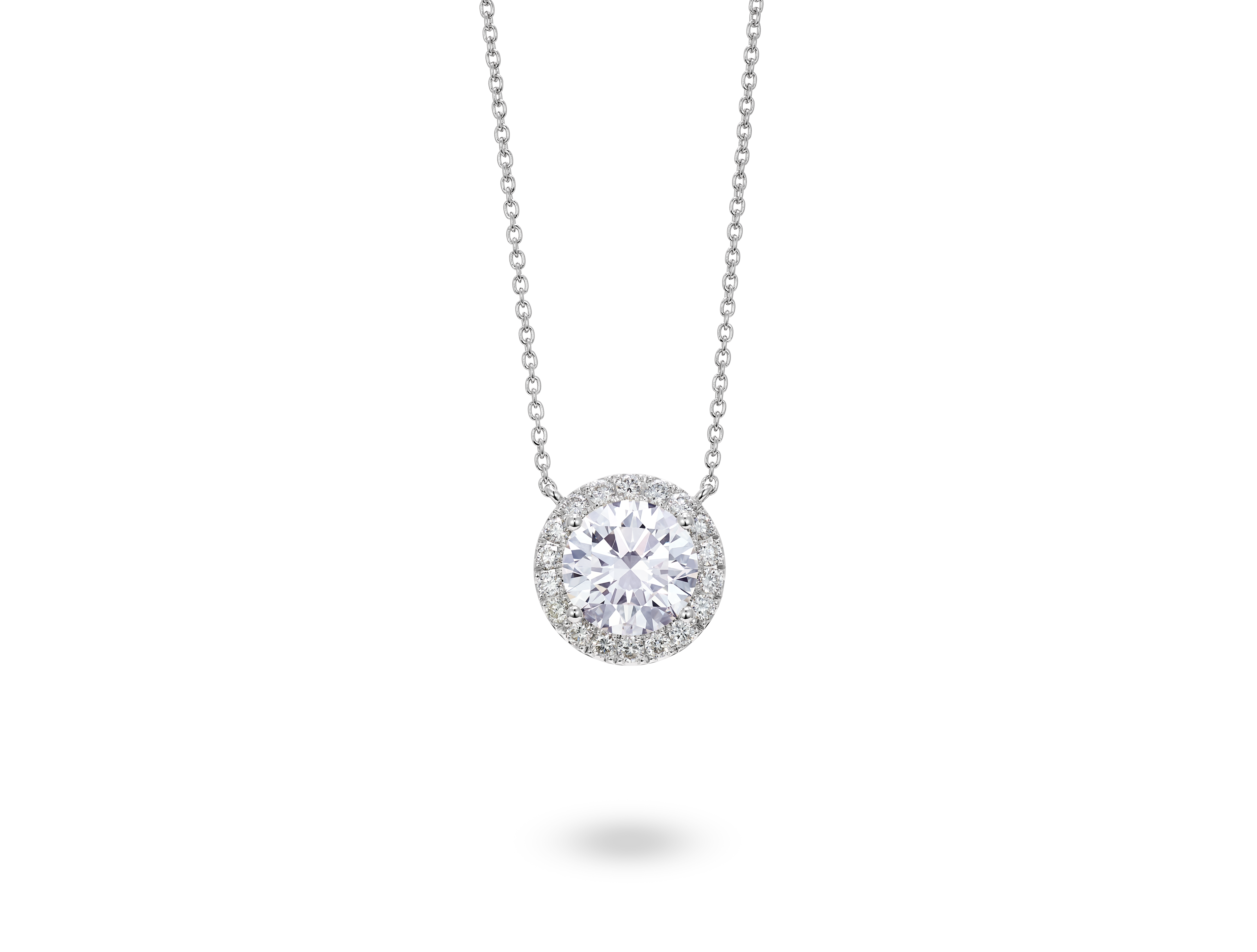 Lab-Grown Diamond 2ct. tw. Halo Pendant | White