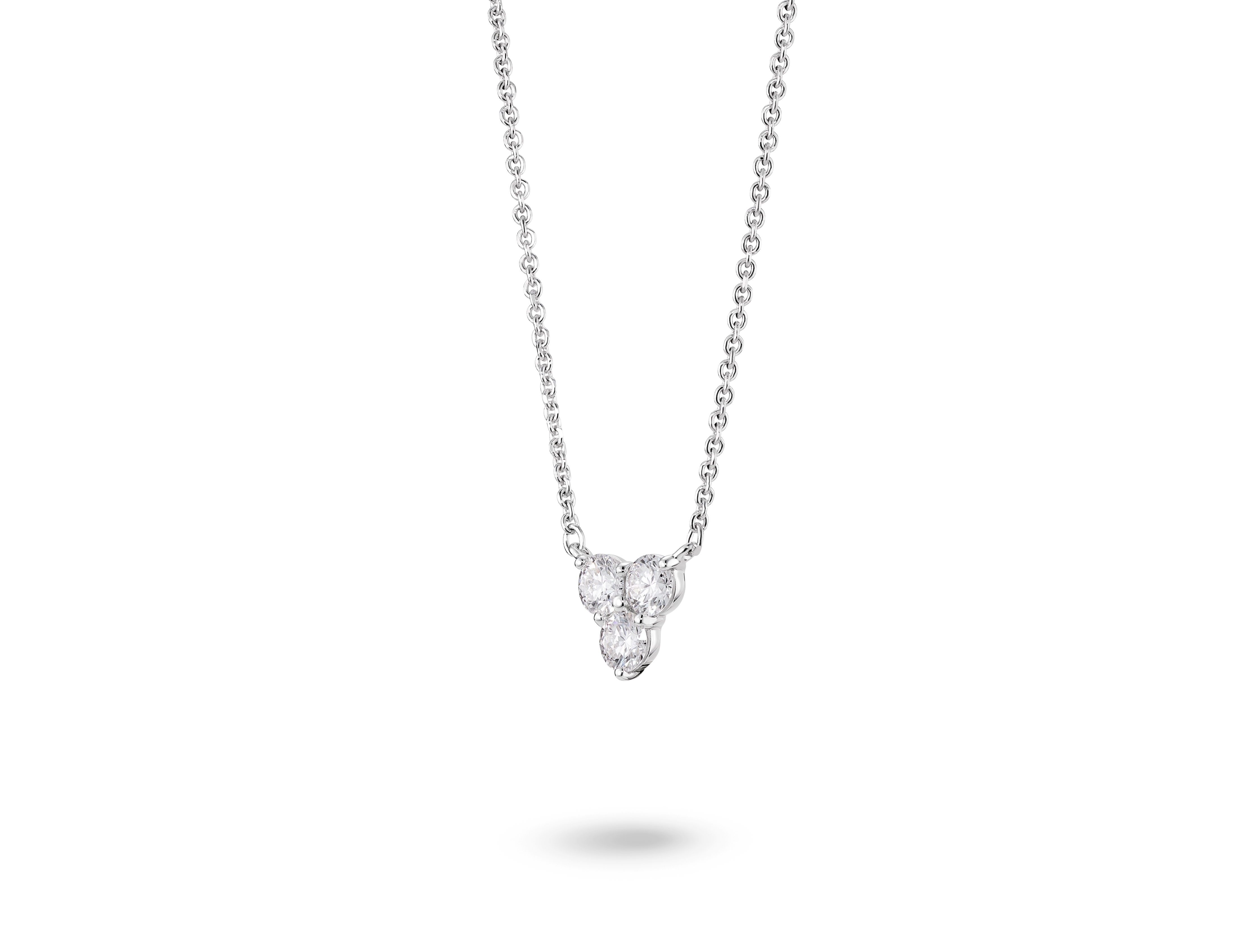 Lab-Grown Diamond ³⁄₁₀ct. tw. Mini Trio Round Brilliant Pendant | White