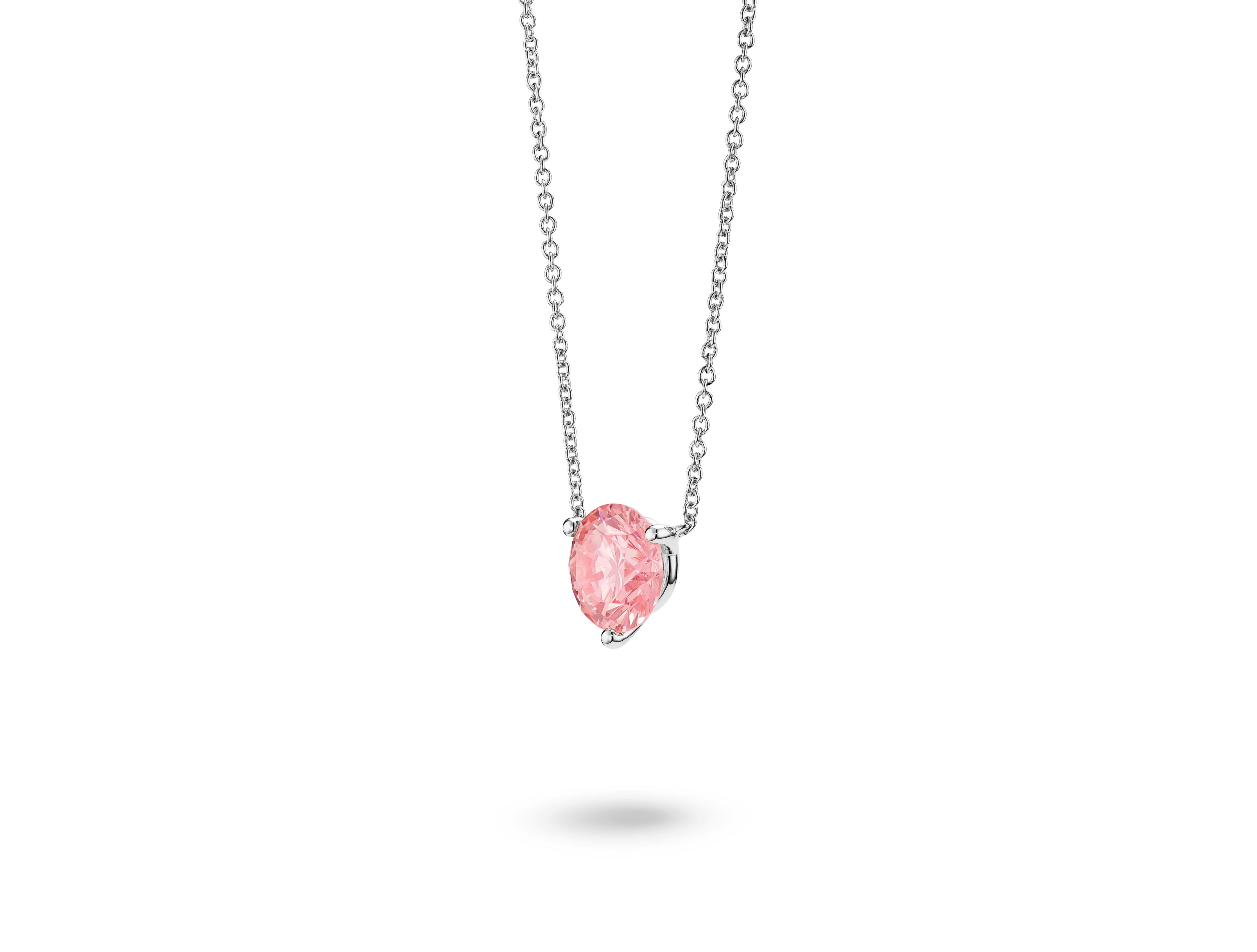 Lab-Grown Diamond 1½ct. Round Brilliant Solitaire Pendant | Pink