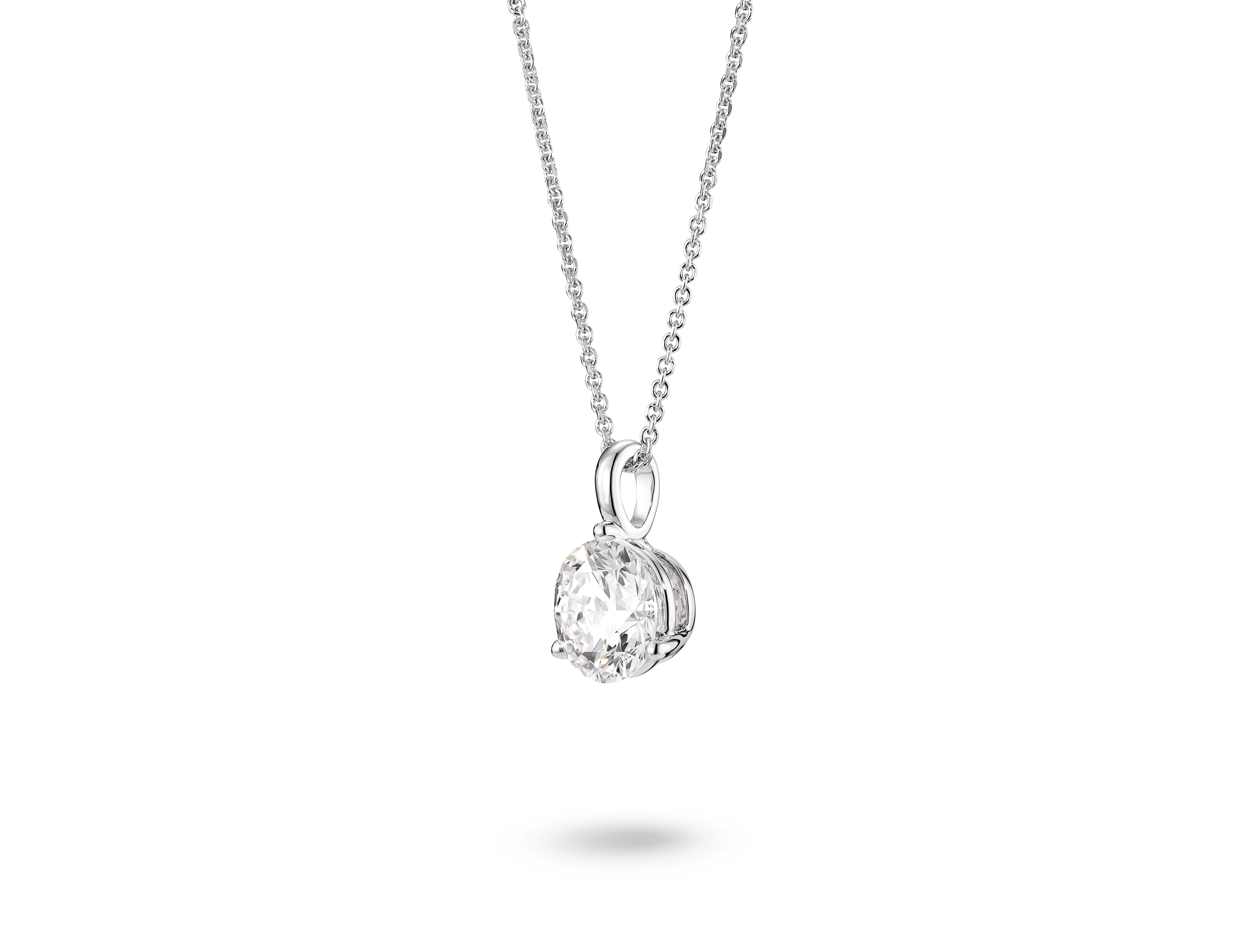 Lab-Grown Diamond 1½ct. Round Brilliant Solitaire Bale Pendant | White