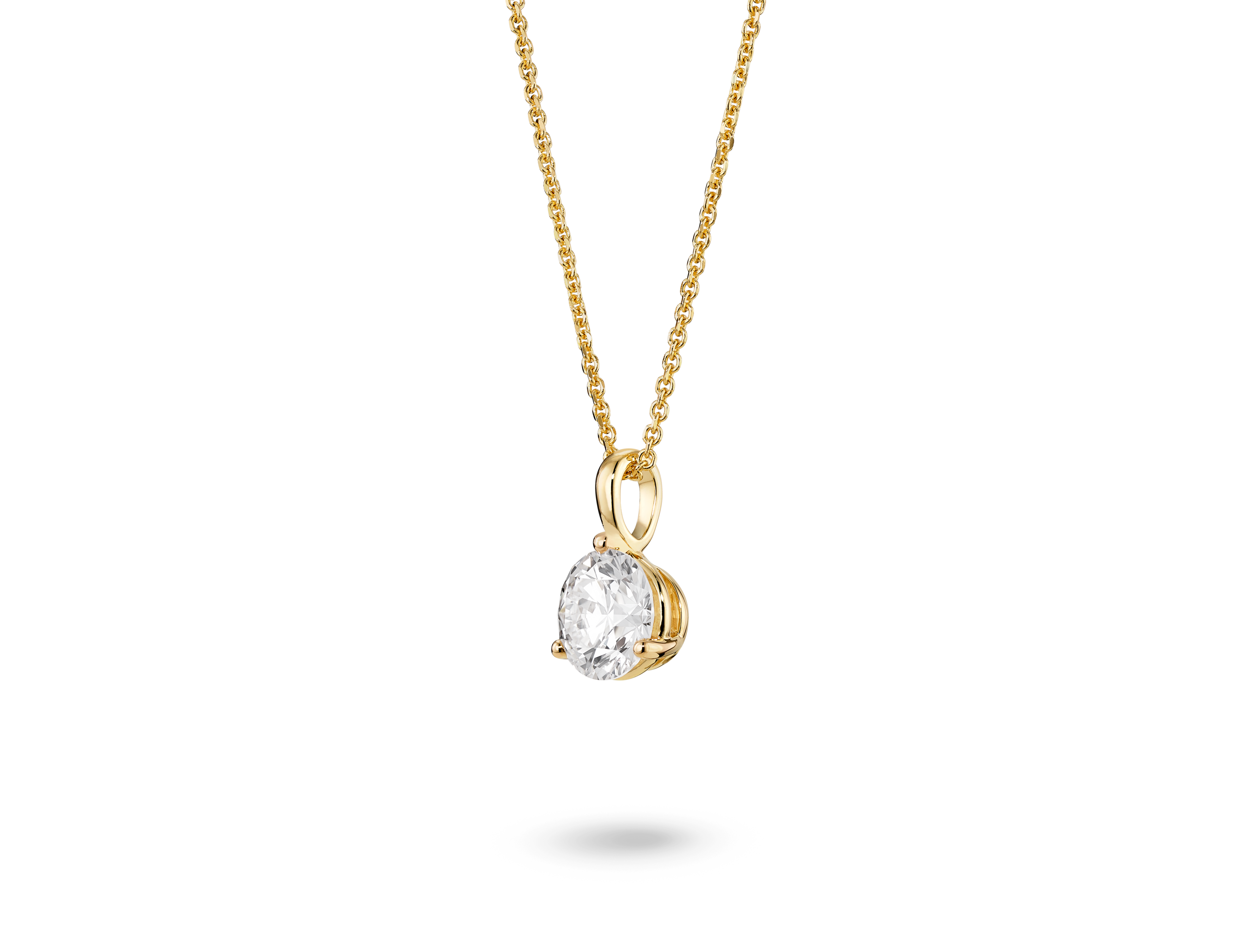 Lab-Grown Diamond 1ct. Round Brilliant Solitaire Bale Pendant | White