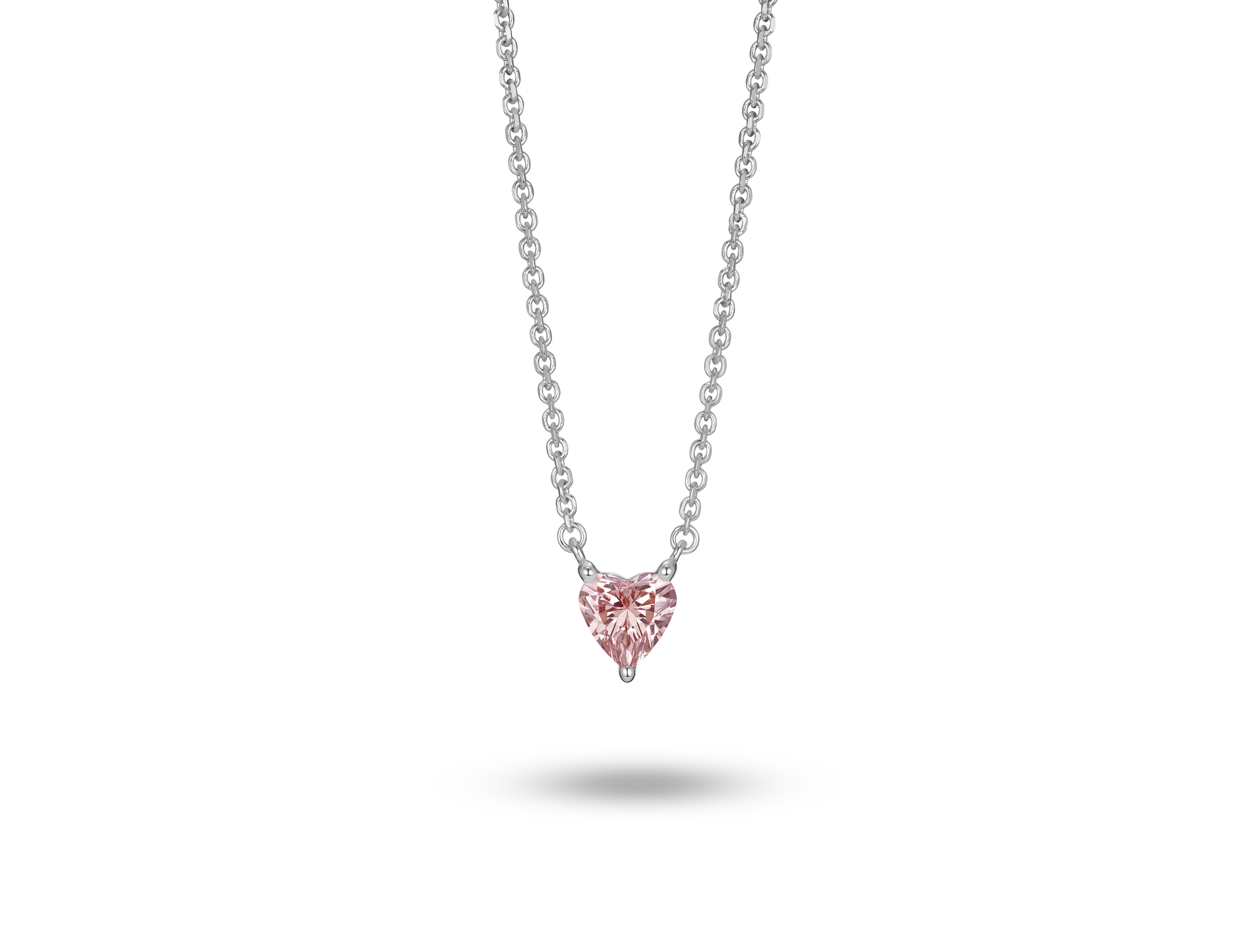 Lab-Grown Diamond ¼ct. Mini Heart Pendant | Pink