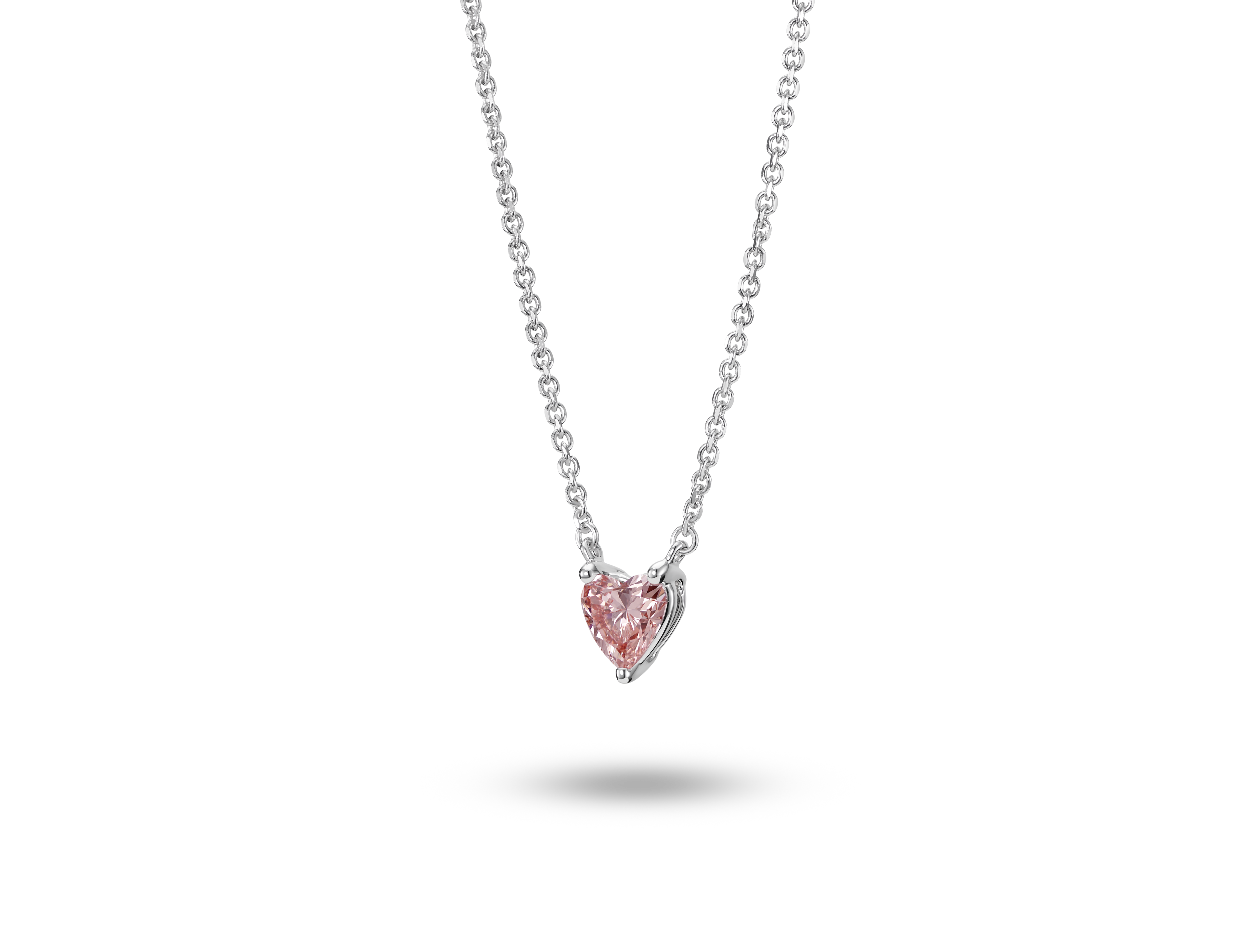 Lab-Grown Diamond ¼ct. Mini Heart Pendant | Pink