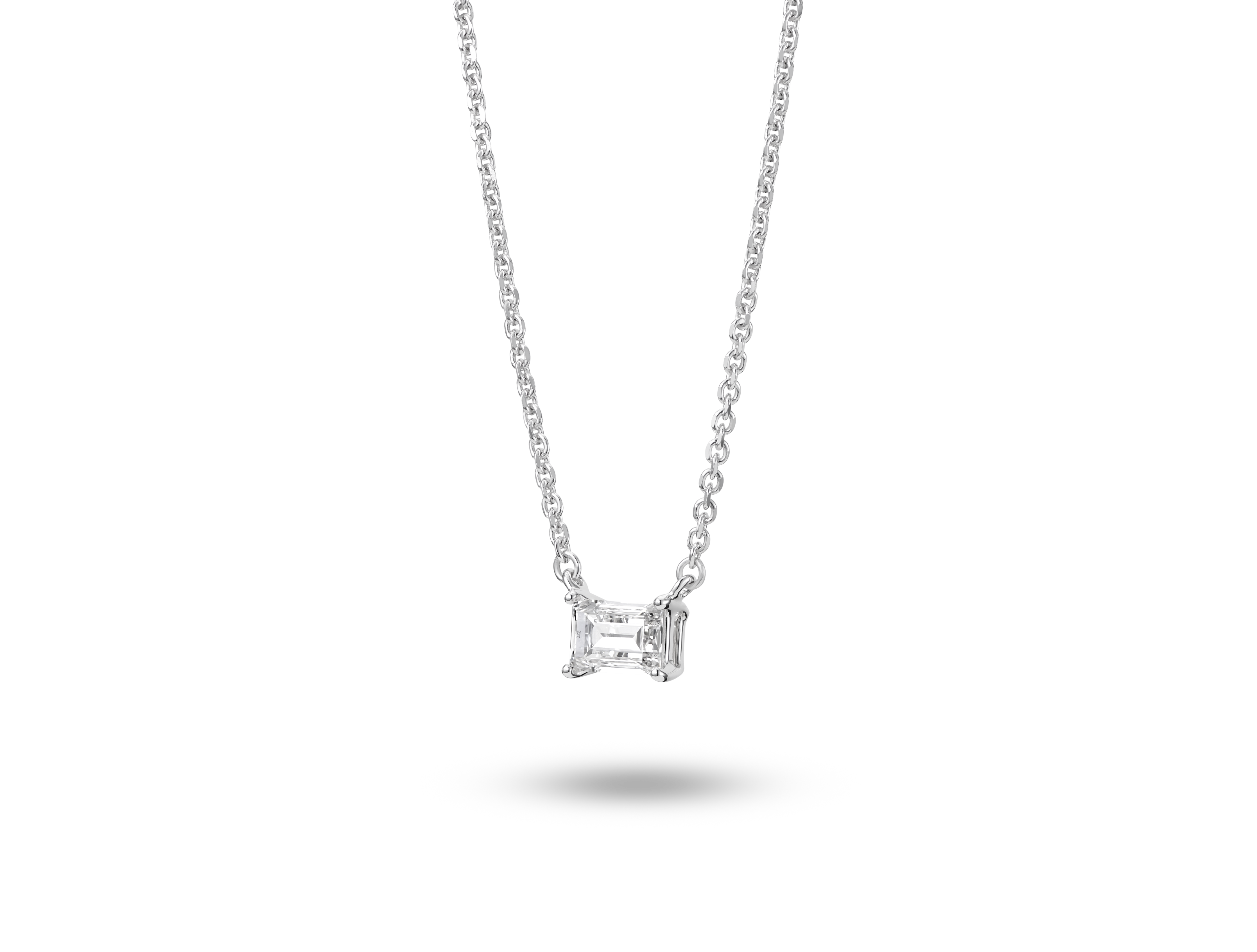 Lab-Grown Diamond ¼ct. Mini Baguette Pendant | White