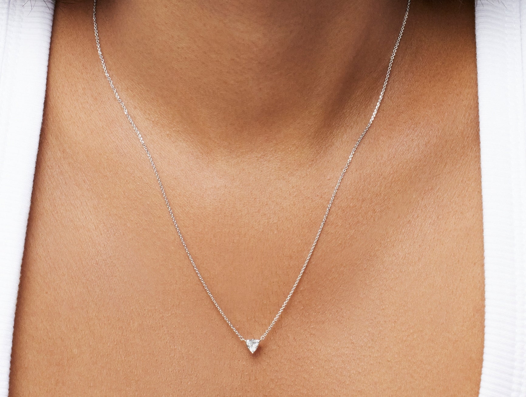 Lab-Grown Diamond ¼ct. Mini Trillion Pendant | White