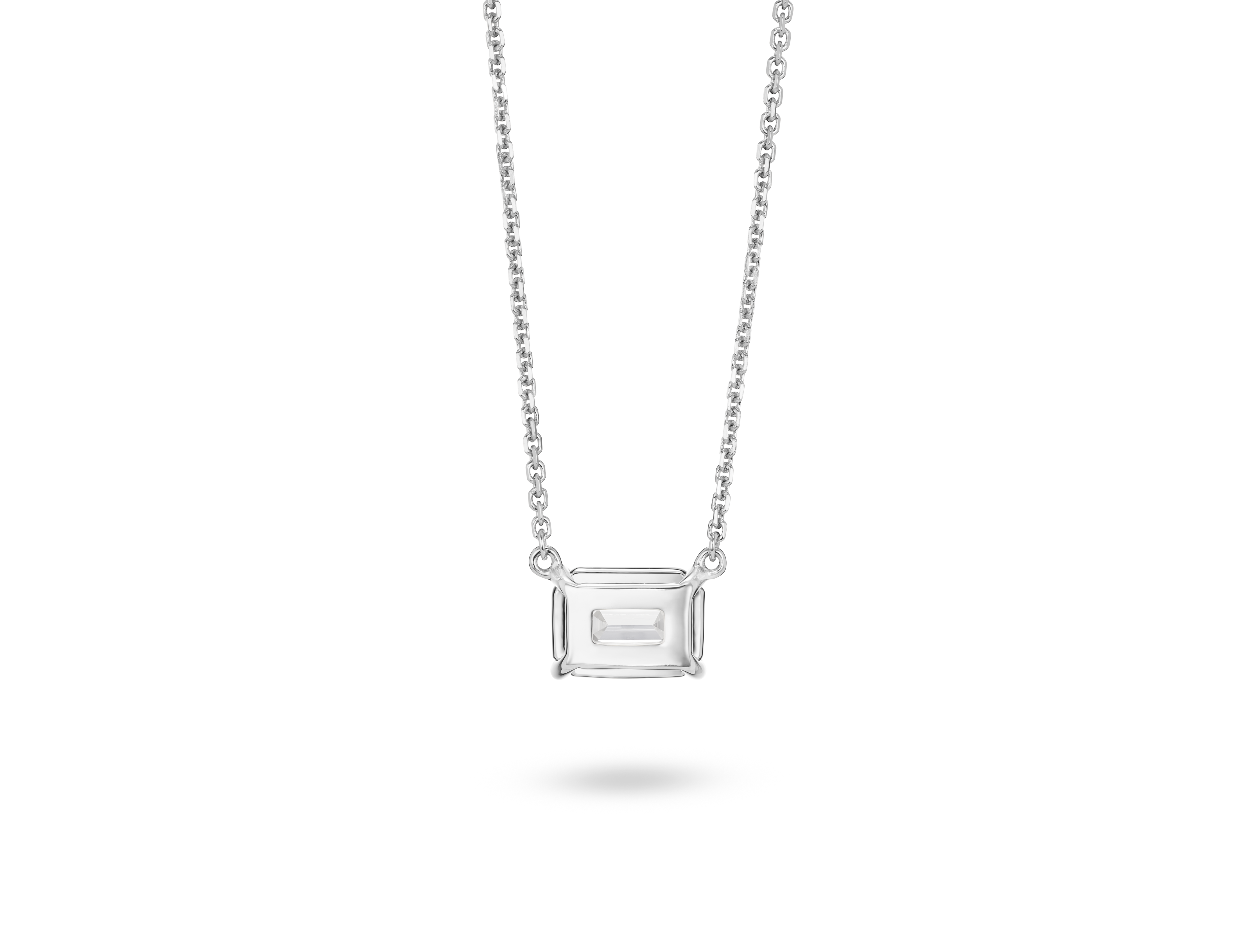 Lab-Grown Diamond 1ct. Emerald Cut Pendant | White