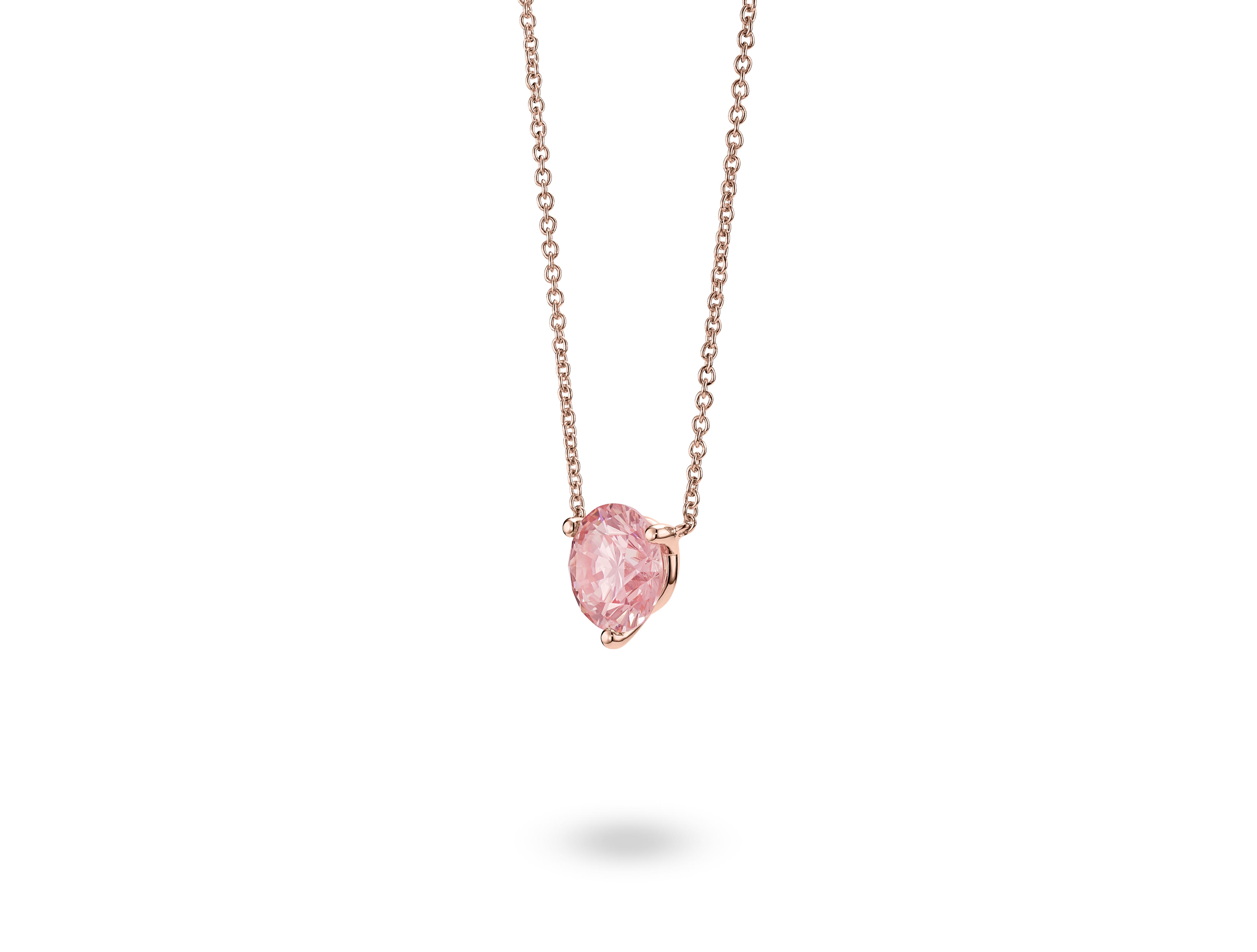 Lab-Grown Diamond 1½ct. Round Brilliant Solitaire Pendant | Pink