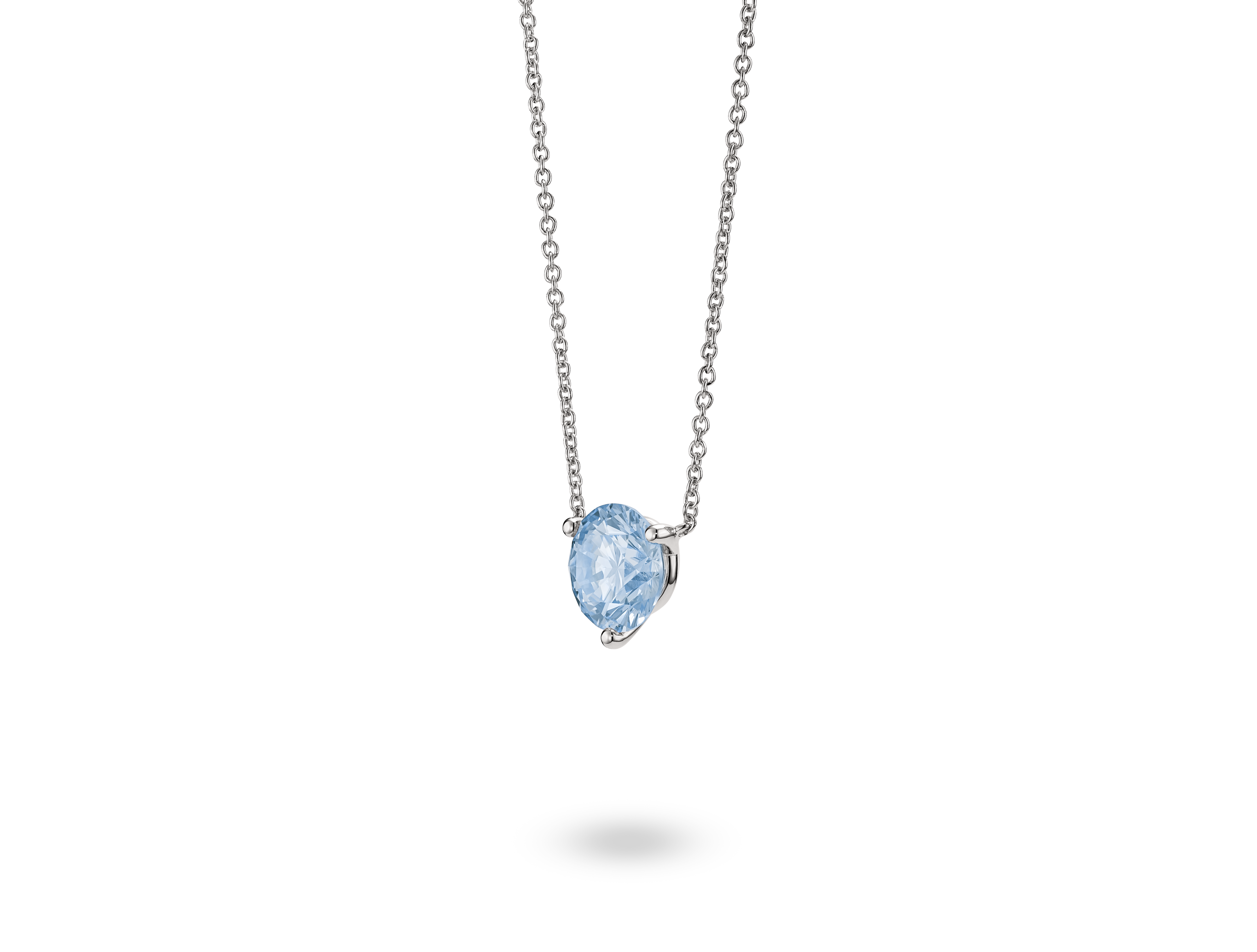 Lab-Grown Diamond 1½ct. Round Brilliant Solitaire Pendant | Blue