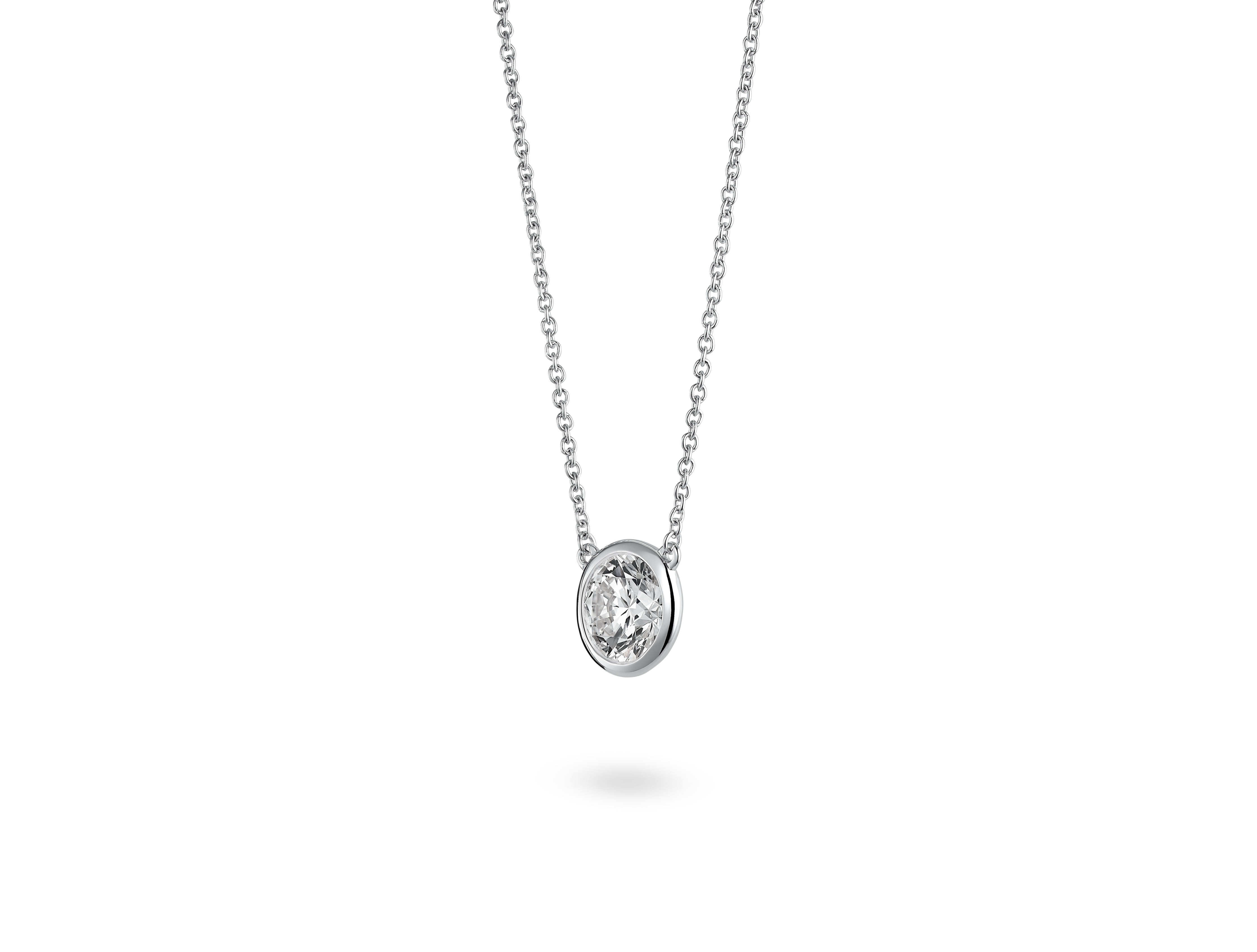 Lab-Grown Diamond 1ct. Round Brilliant 14k Bezel Pendant | White