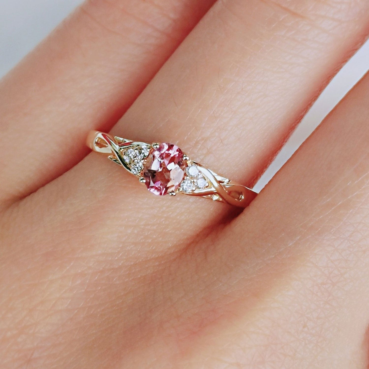 The Serene Swan Ring, Tourmaline & Diamonds