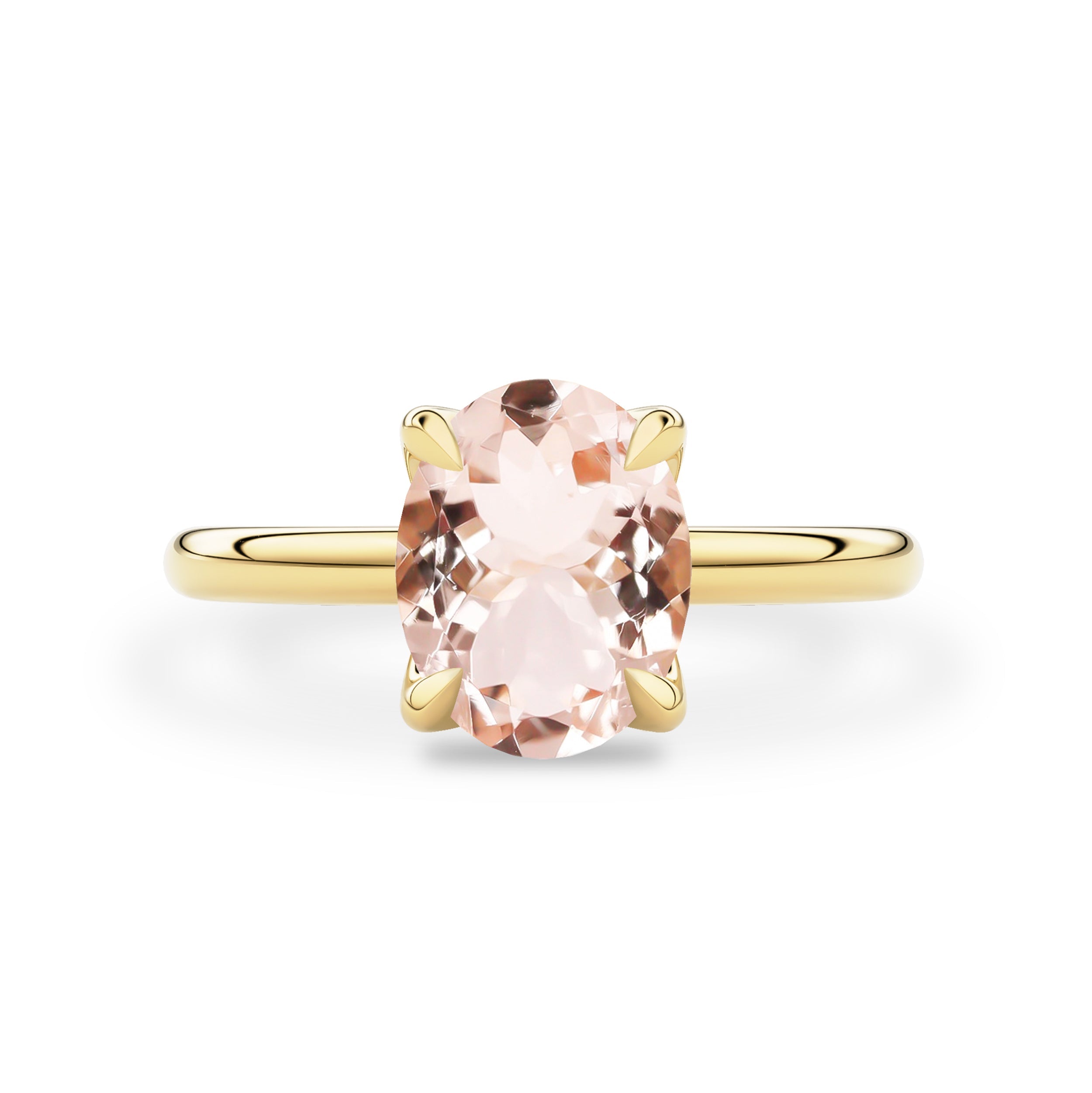 Purity Oval Morganite Solitaire Engagement Ring