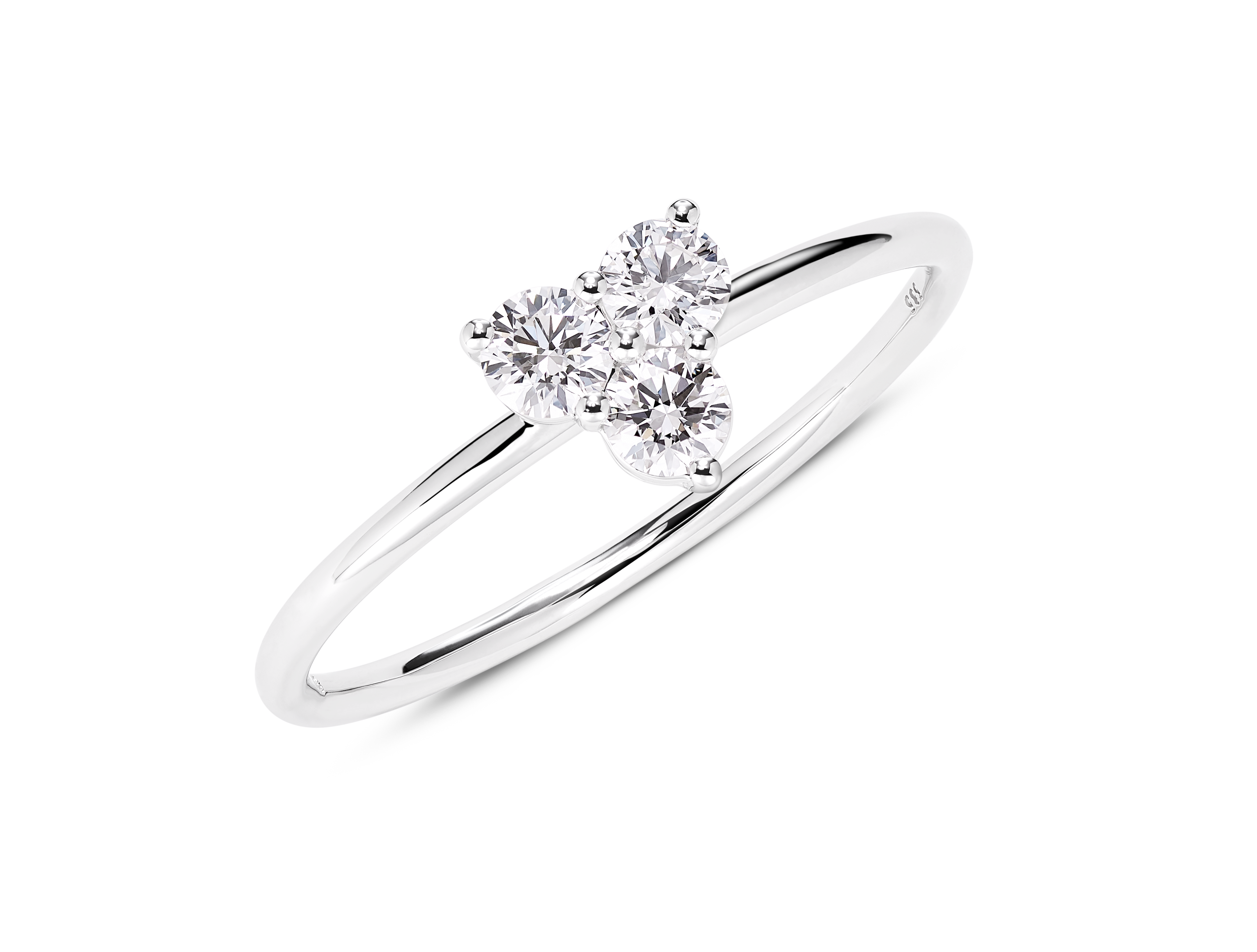 Lab-Grown Diamond ³⁄₁₀ct. tw. Mini Trio Round Brilliant Ring | White