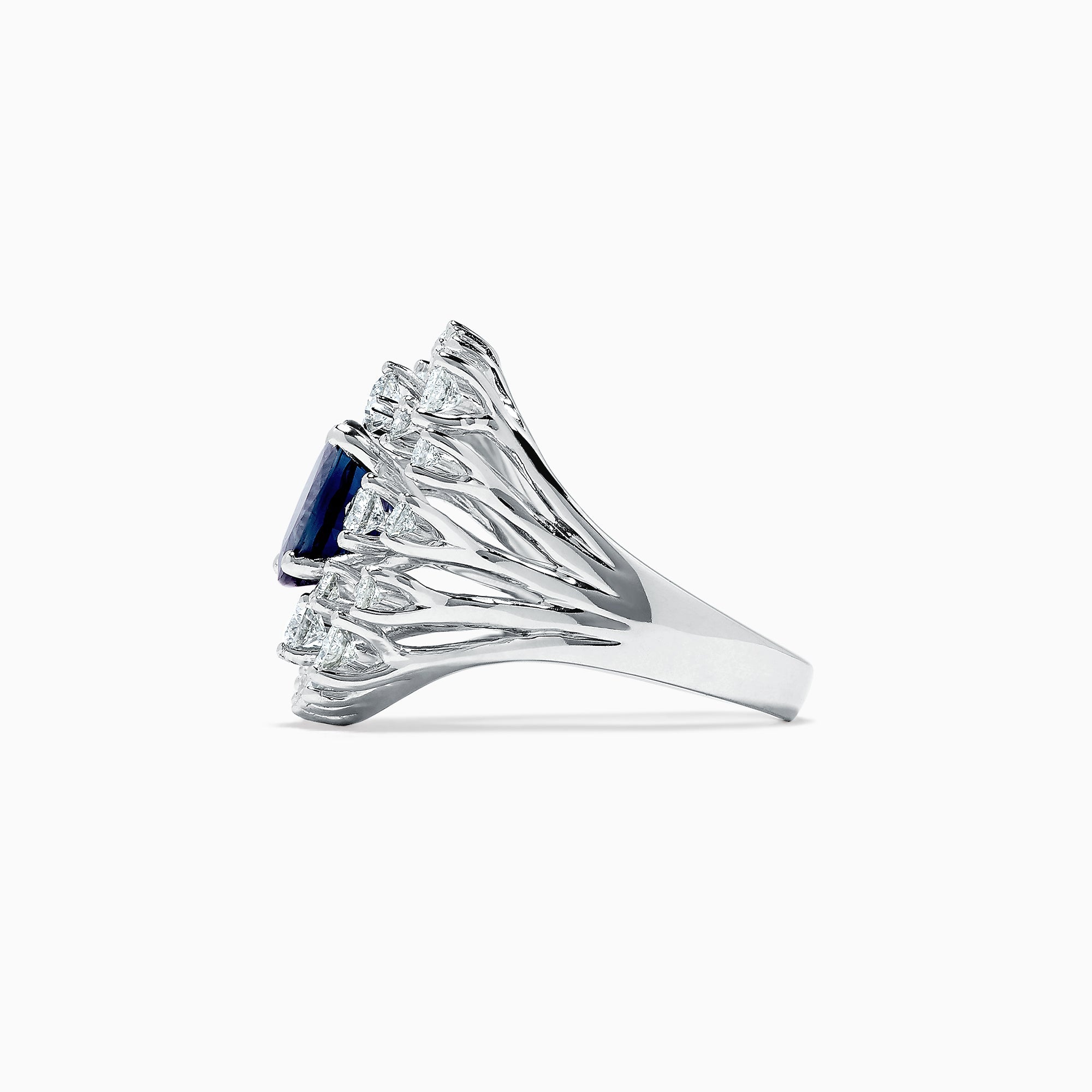 Royale Bleu 14K White Gold Blue Sapphire and Diamond Ring, 2.67 TCW