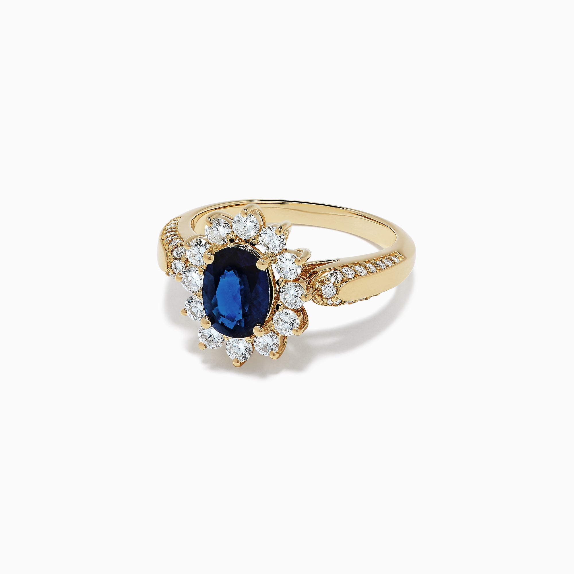 Royale Bleu 14K Yellow Gold Blue Sapphire and Diamond Ring, 2.23 TCW