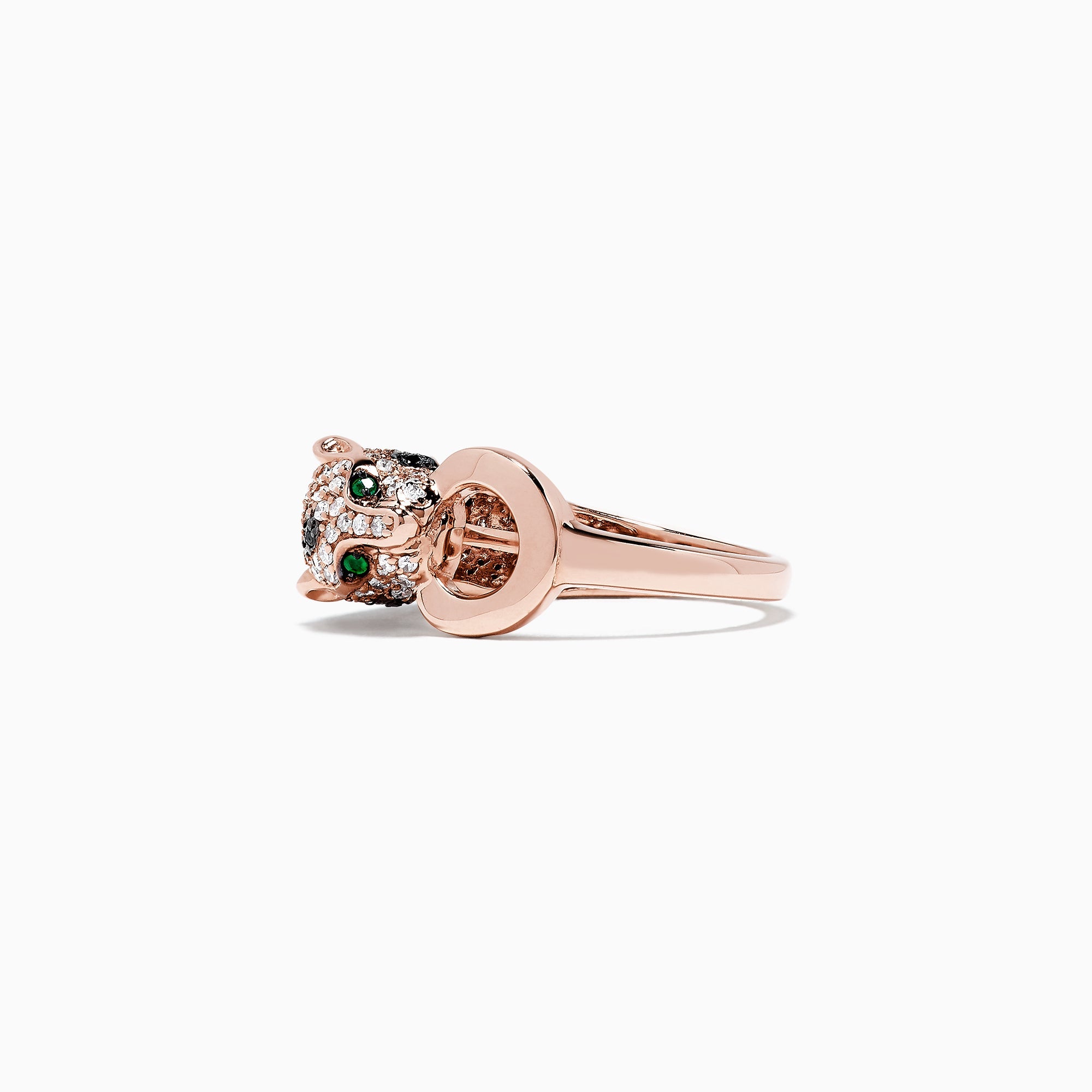 Signature 14K Rose Gold Diamond and Emerald Ring, 0.66 TCW