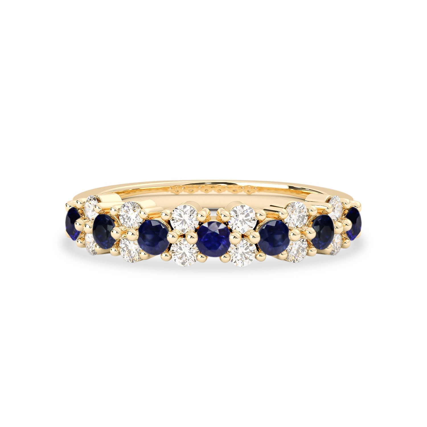 Sapphire Hemera Eternity Ring, Natural Sapphire & Diamond