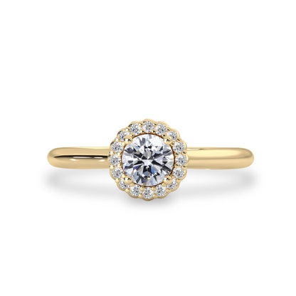 Anastasia’s Dream Twist Halo Engagement Ring, Round Brilliant