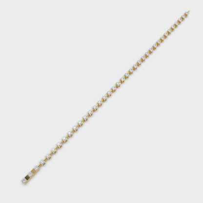 Classic Gold Diamond Tennis Bracelet