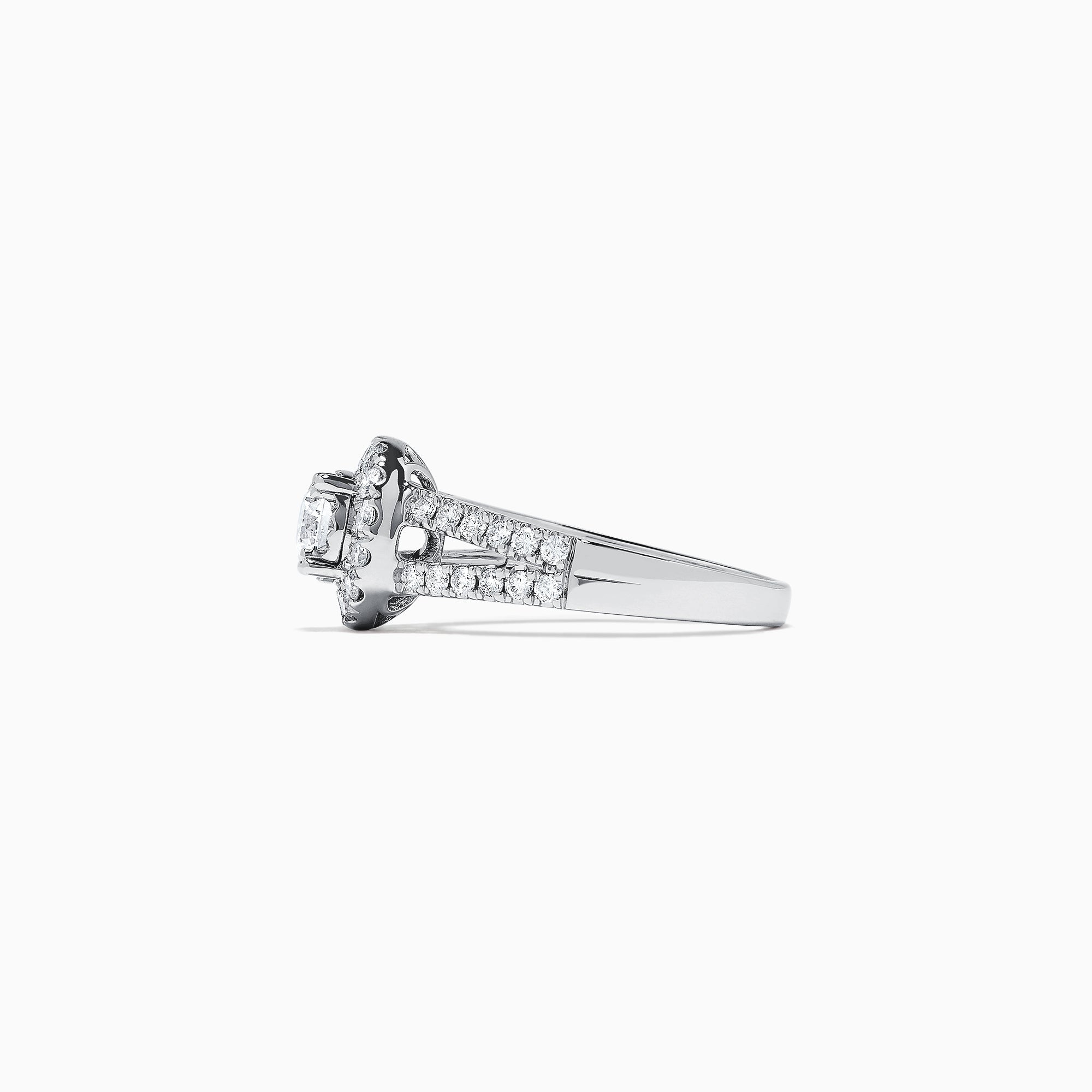 Bridal 14K White Gold Diamond Ring, 1.02 TCW