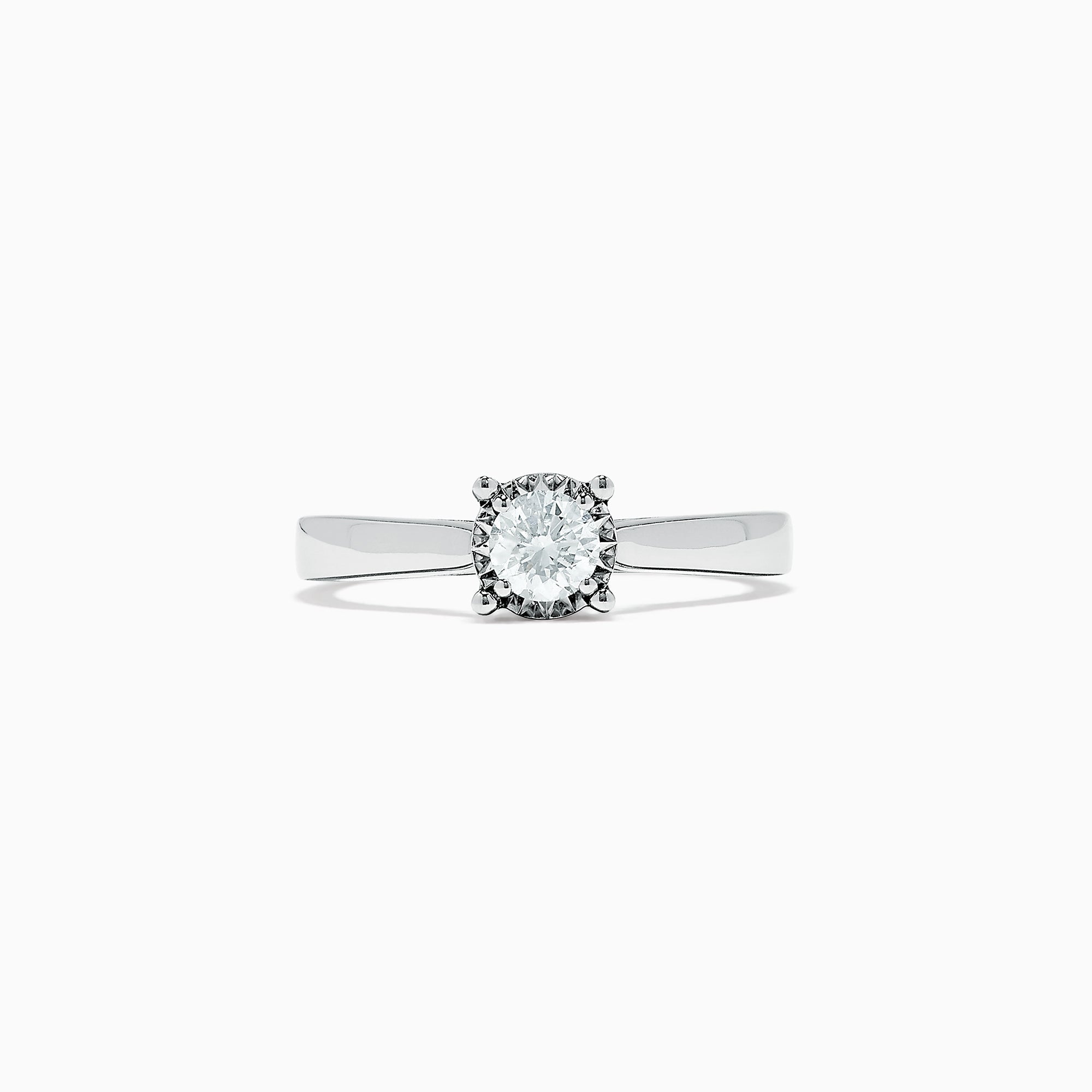 Bridal 14K White Gold Diamond Ring, 0.53 TCW