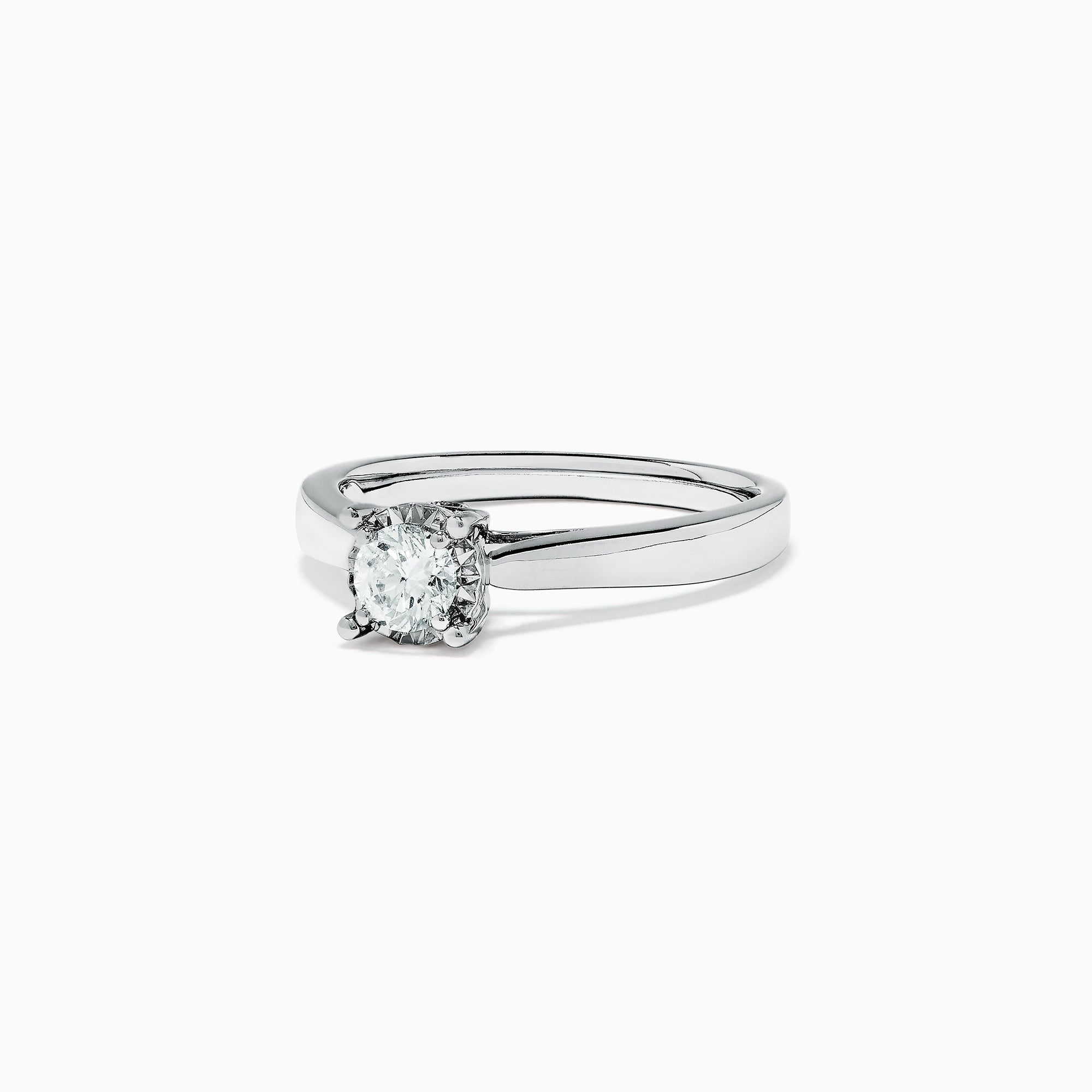 Bridal 14K White Gold Diamond Ring, 0.53 TCW