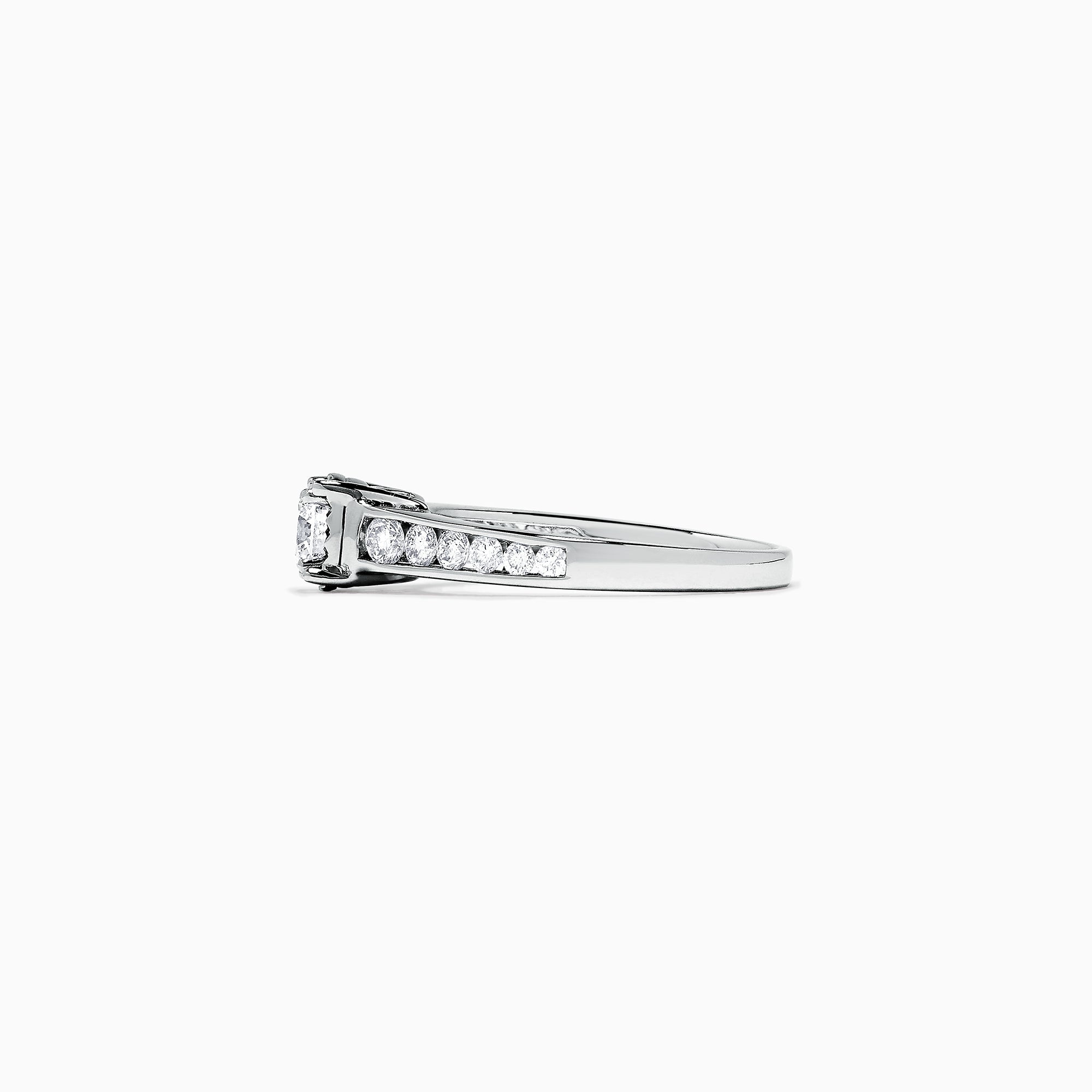 Bridal 14K White Gold Diamond Ring, 0.77 TCW