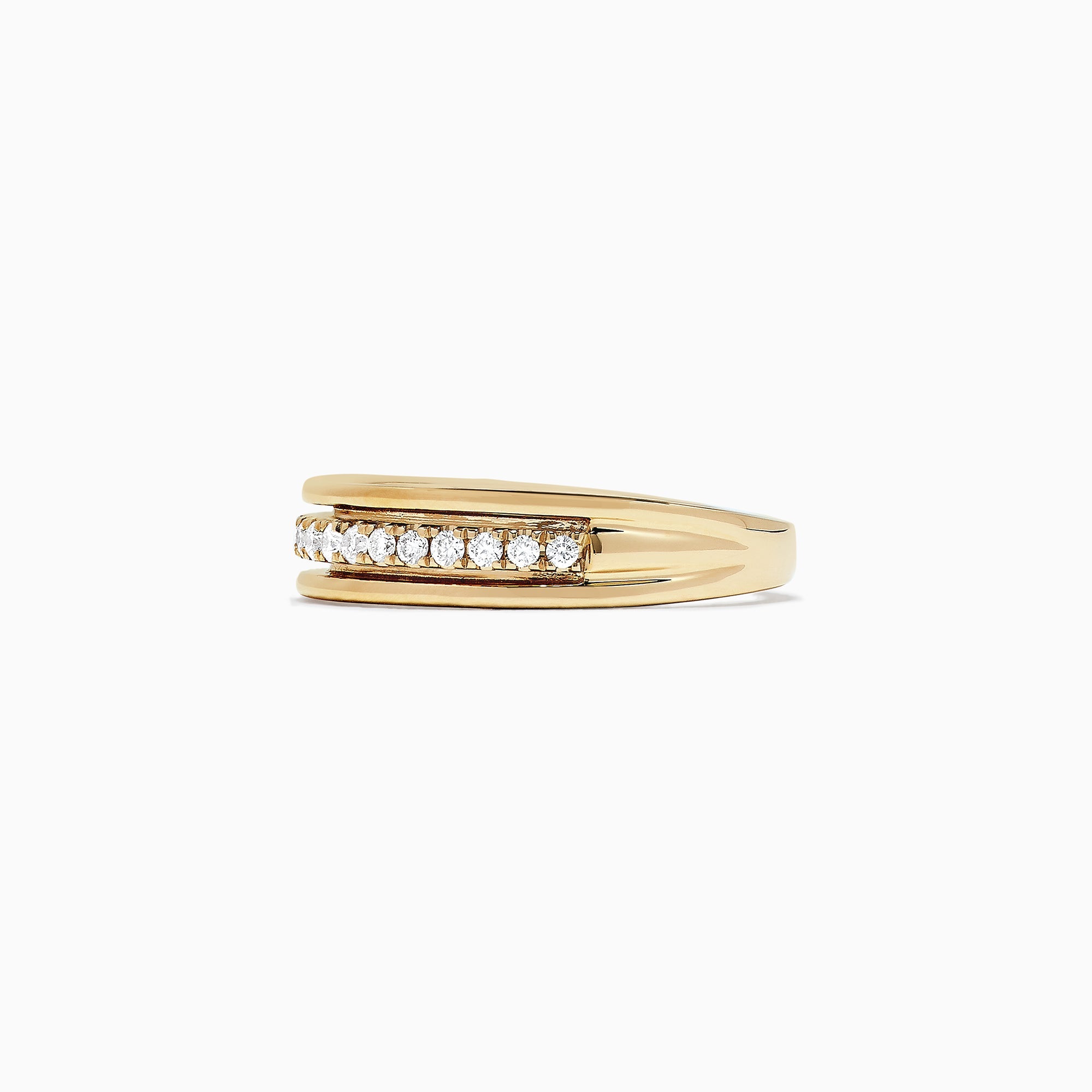 D'Oro 14K Yellow Gold Diamond Band, 0.25 TCW