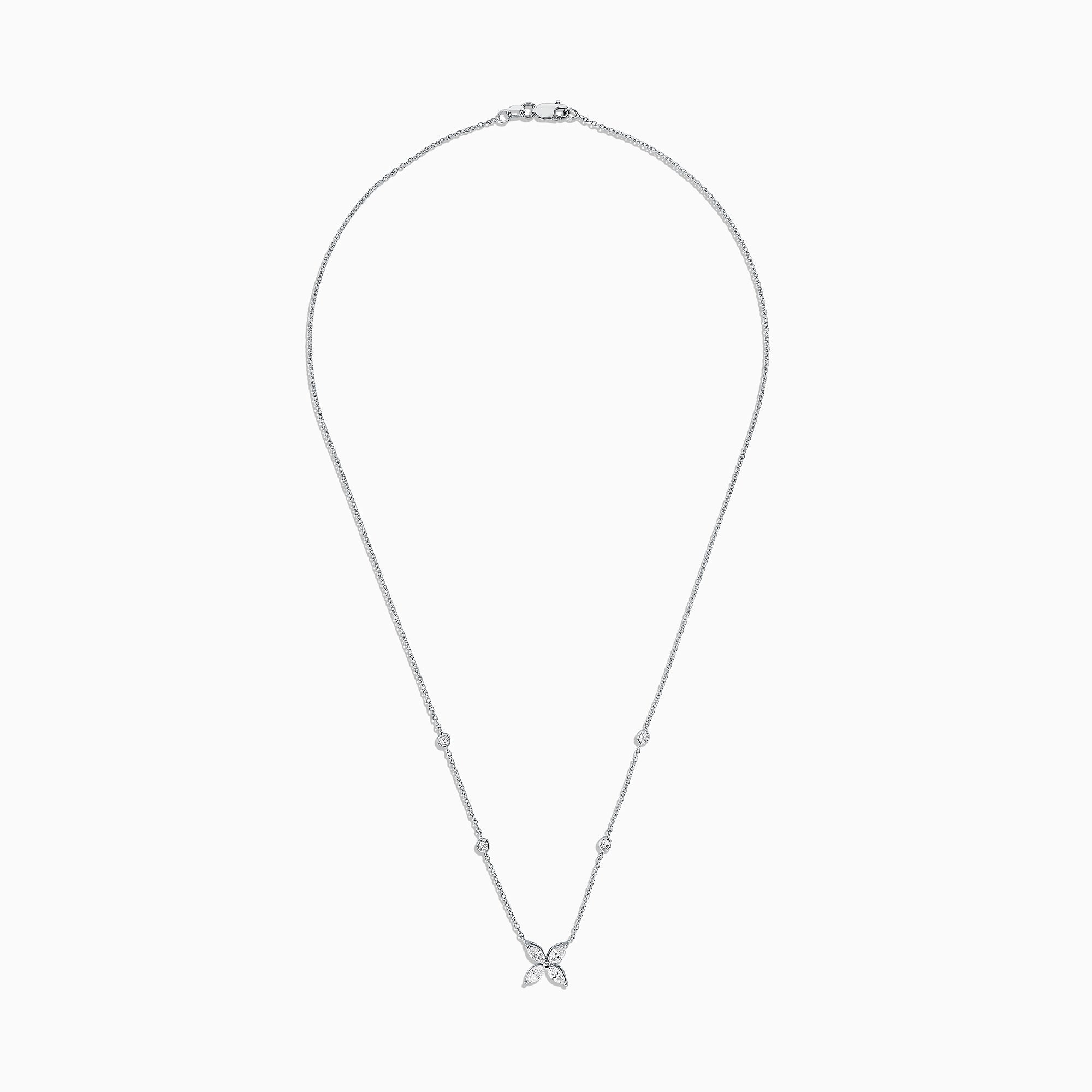 Pave Classica 14K White Gold Diamond Necklace, 0.53 TCW