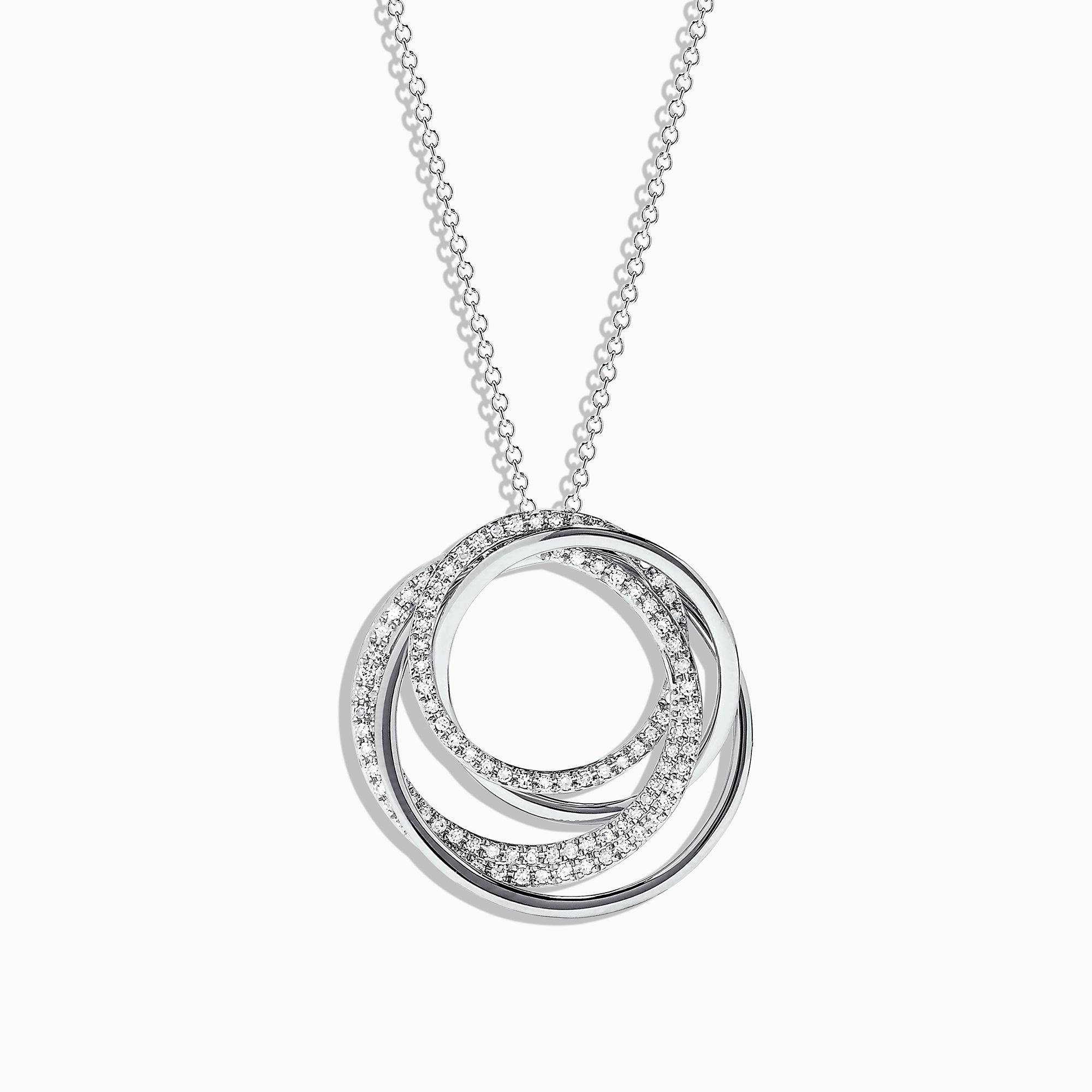 Pave Classica 14K White Gold Diamond Pendant, 0.41 TCW