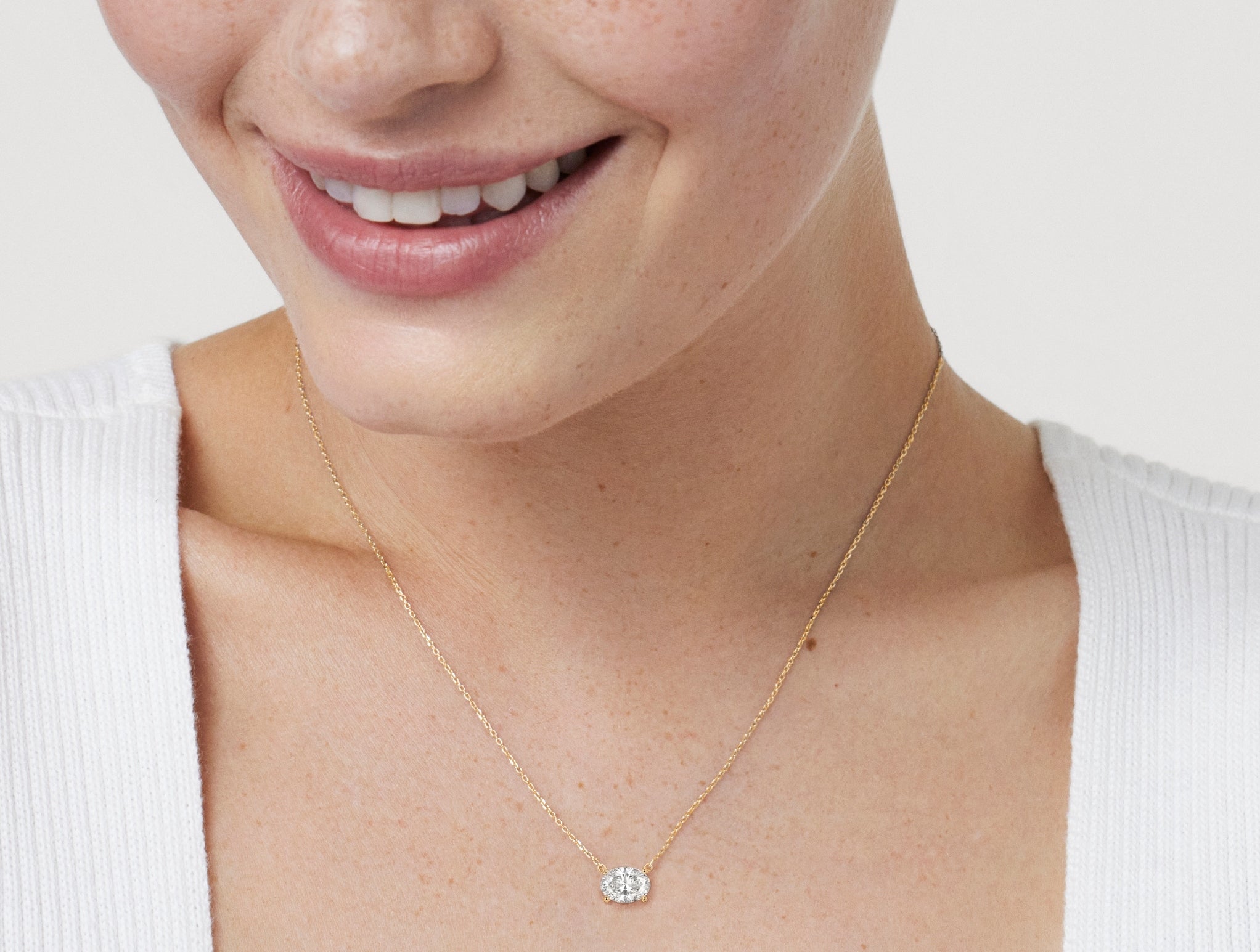 Lab-Grown Diamond 1ct. Oval Cut Pendant | White