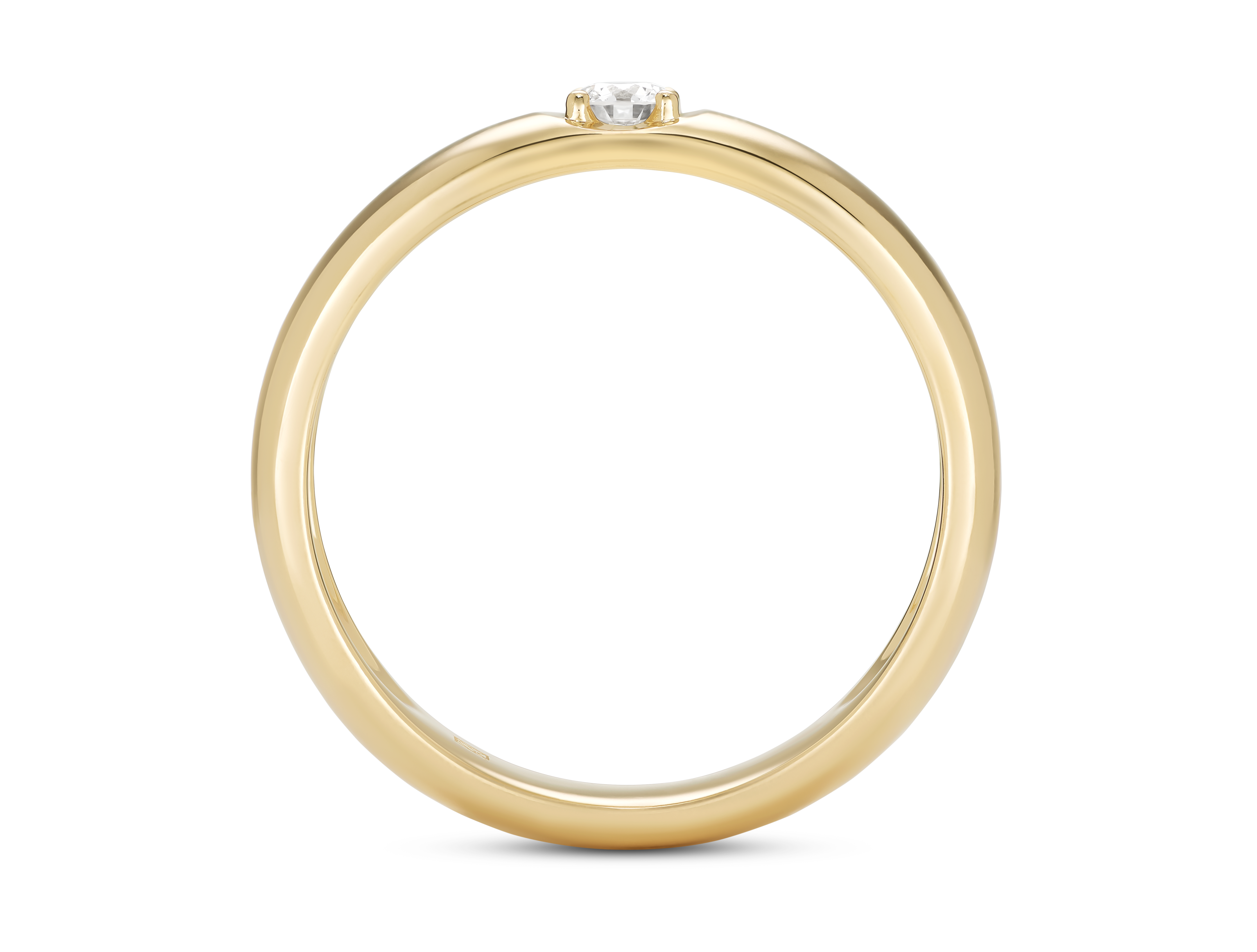 Lab-Grown Diamond ⅒ct. Modern Inset Stacking Ring | White