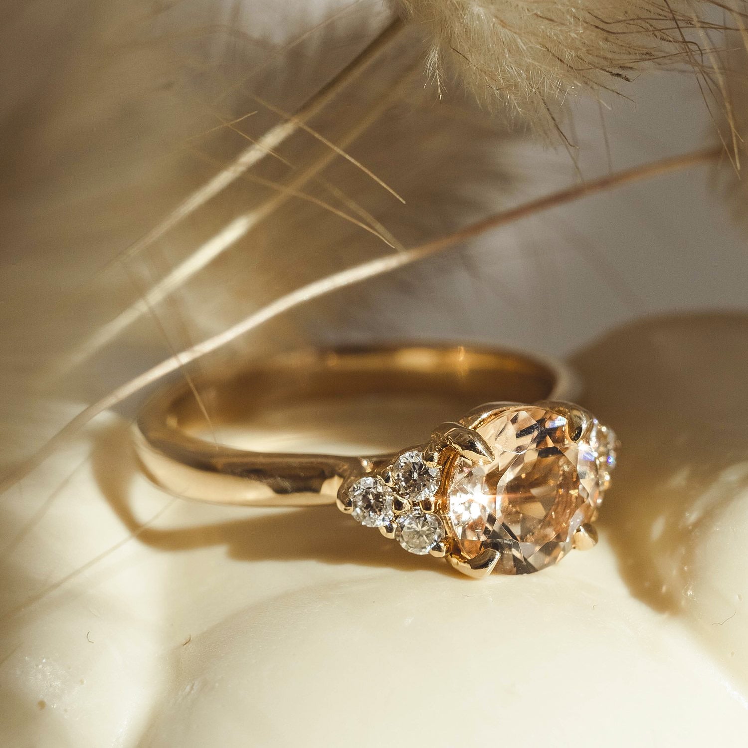 Eternal Dream Round Morganite Engagement Ring