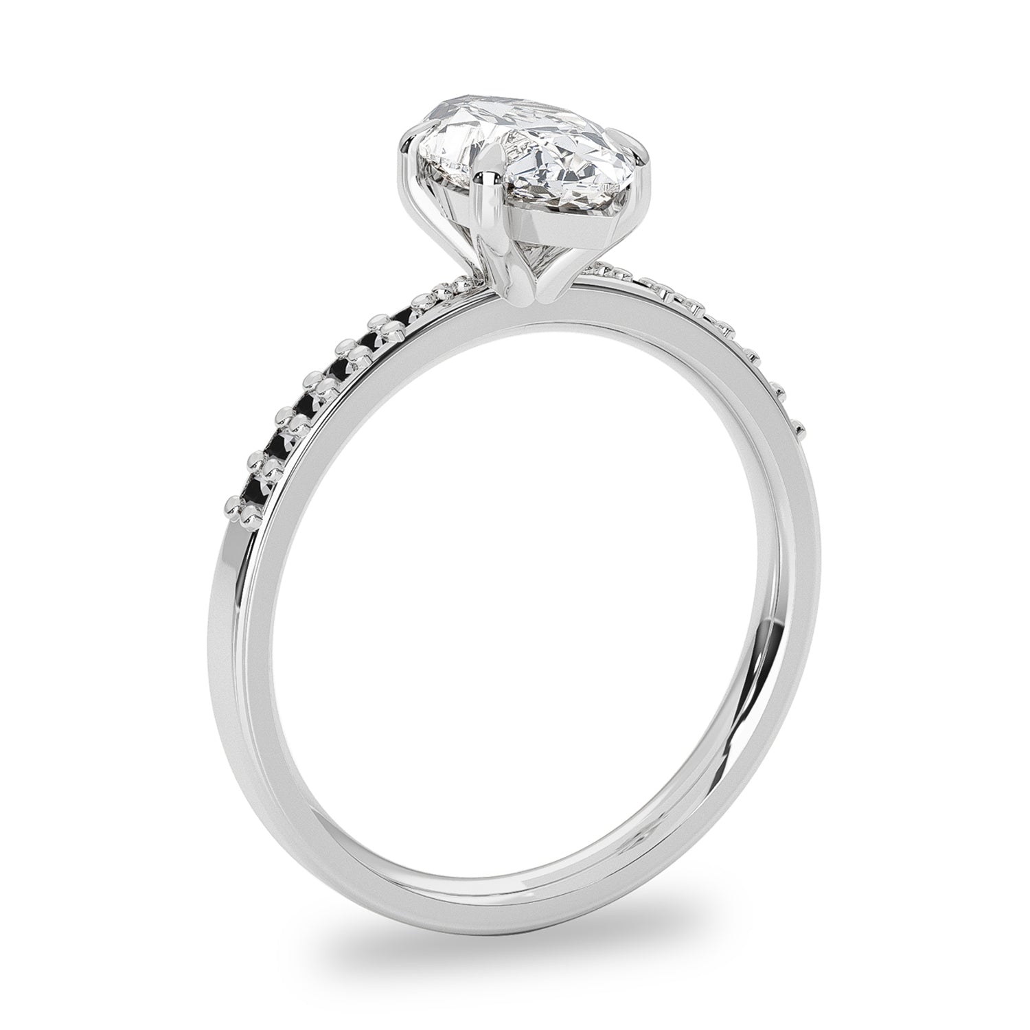 Beloved Marquise Cut Solitaire Engagement Ring, Moissanite/Lab Diamond