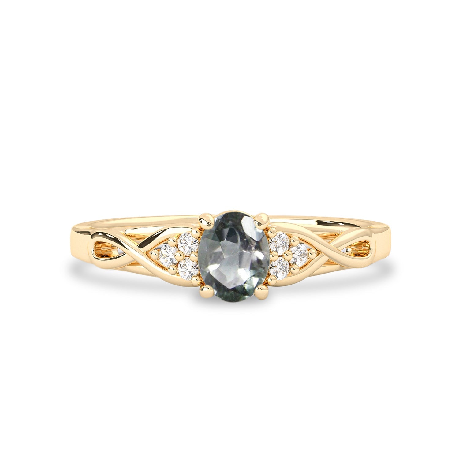 The Serene Swan Ring, Tourmaline & Diamonds