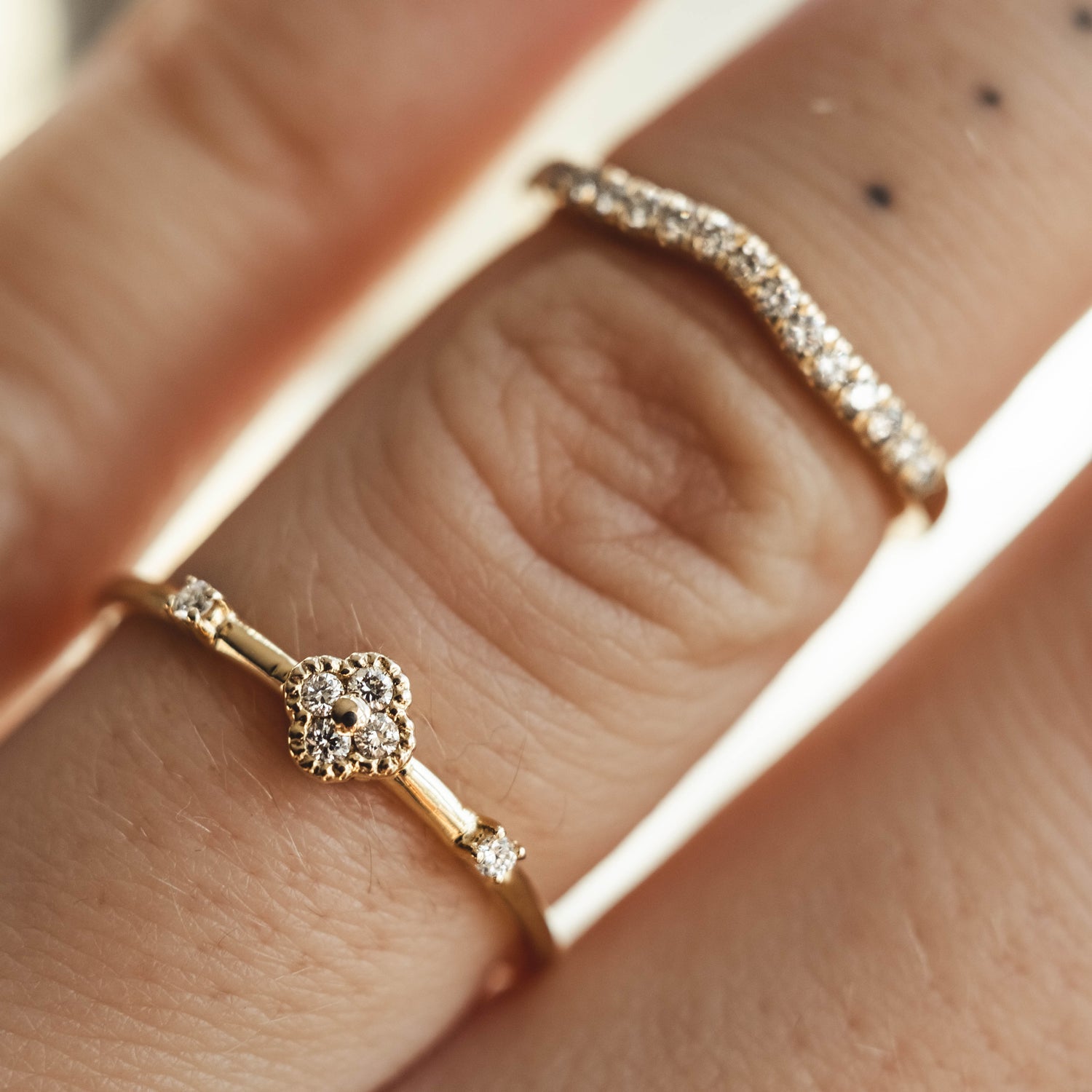 Lucky Clover Diamond Ring