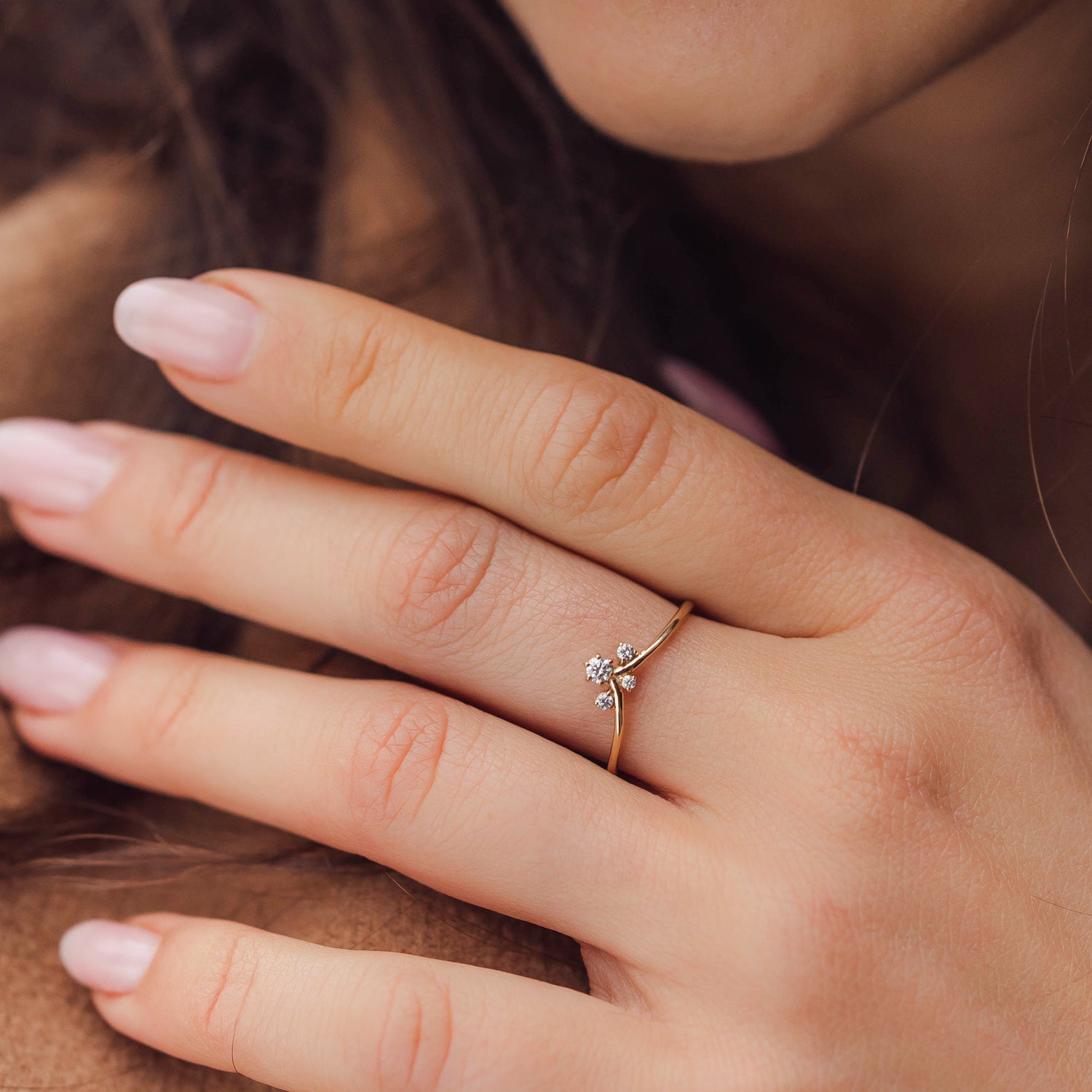 Triangle Brilliant-Cut V Eternity Ring