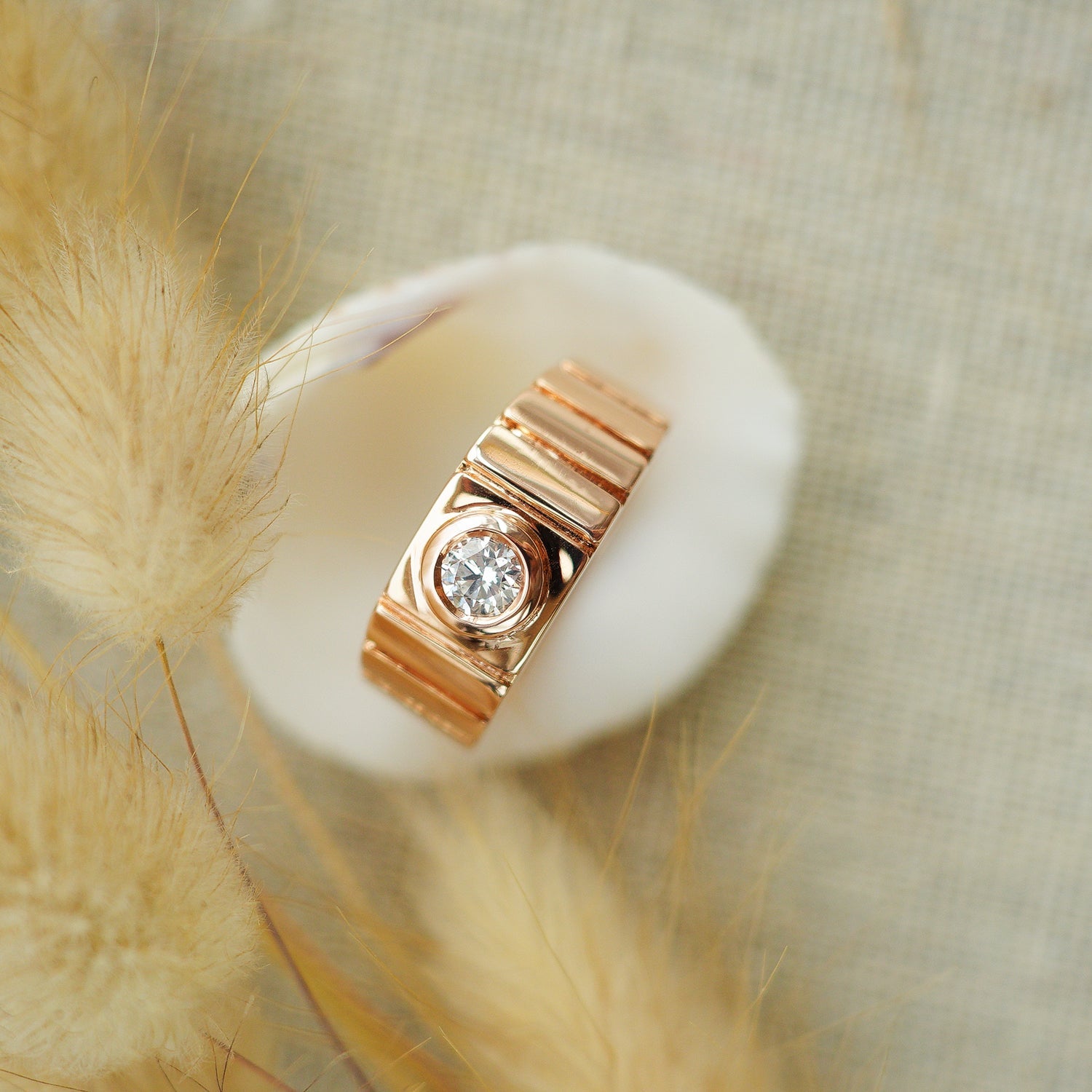 The Quiet Promise Statement Ring, Natural Diamond