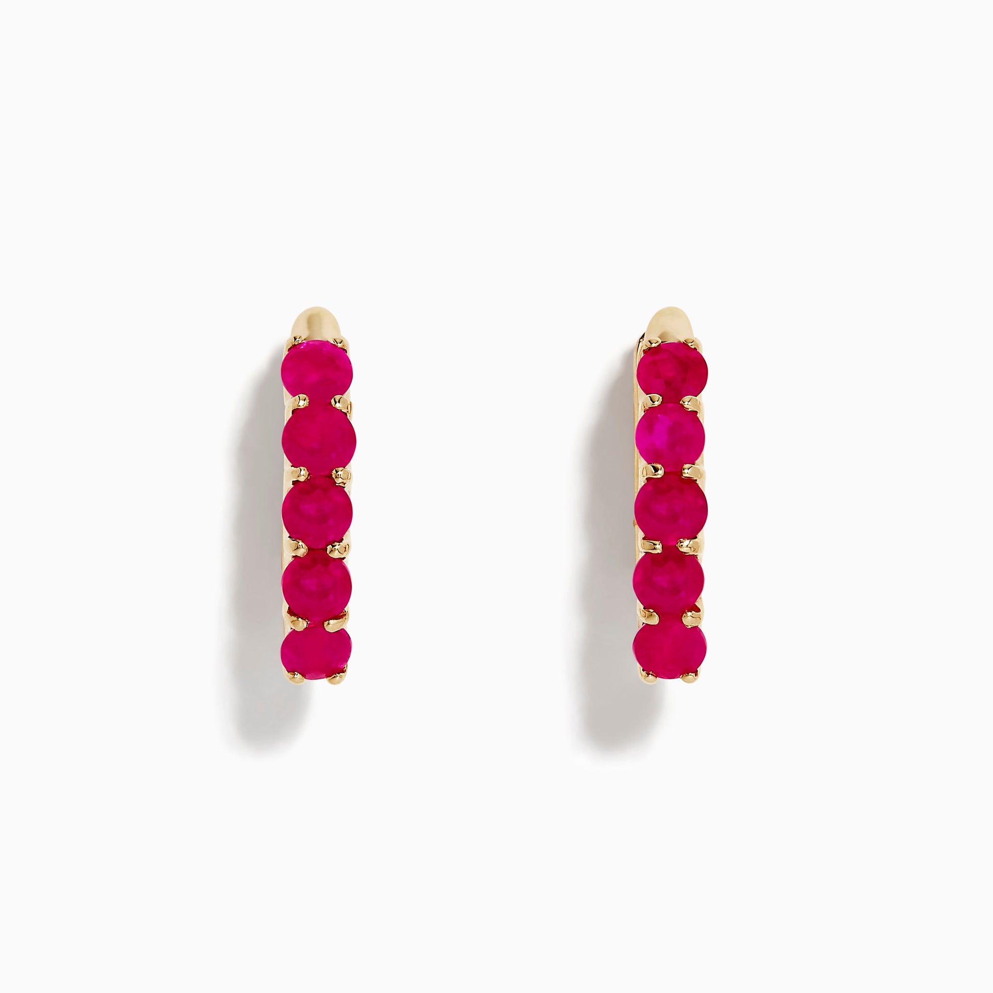 14K solid gold diamond hoop earrings for women with brilliant round-cut diamonds, perfect for luxury everyday wear.