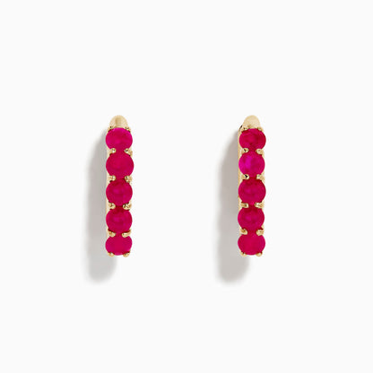 14K solid gold diamond hoop earrings for women with brilliant round-cut diamonds, perfect for luxury everyday wear.