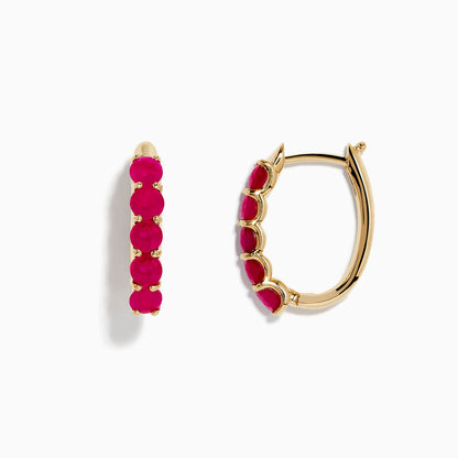 14K solid gold diamond hoop earrings for women with brilliant round-cut diamonds, perfect for luxury everyday wear.