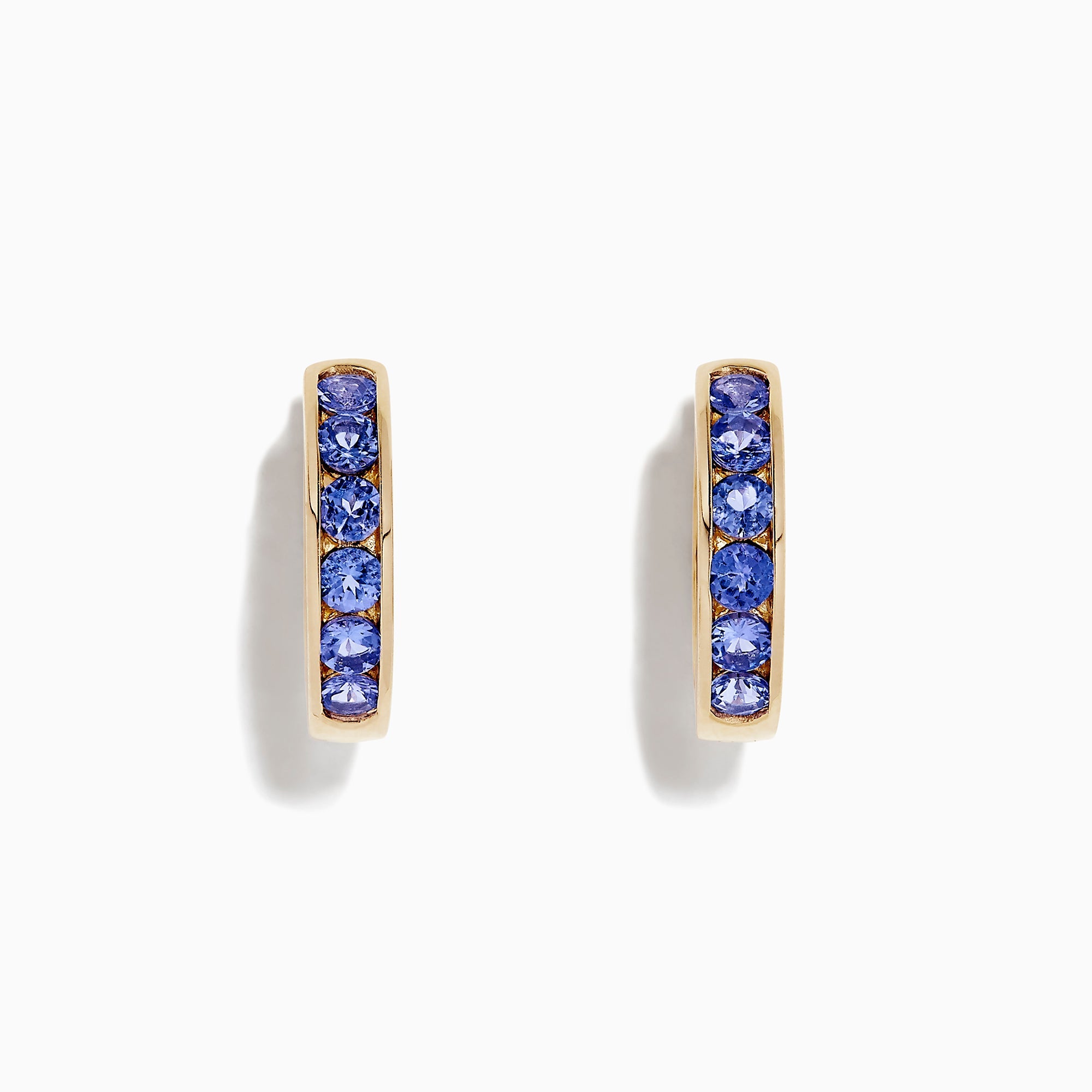 14K solid gold diamond hoop earrings for women with brilliant round-cut diamonds, perfect for luxury everyday wear.