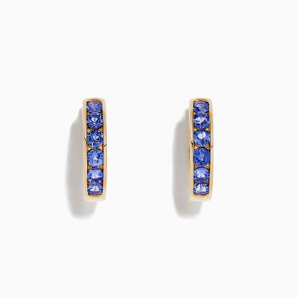 14K solid gold diamond hoop earrings for women with brilliant round-cut diamonds, perfect for luxury everyday wear.