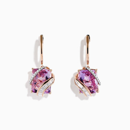 14K solid gold diamond hoop earrings for women with brilliant round-cut diamonds, perfect for luxury everyday wear.