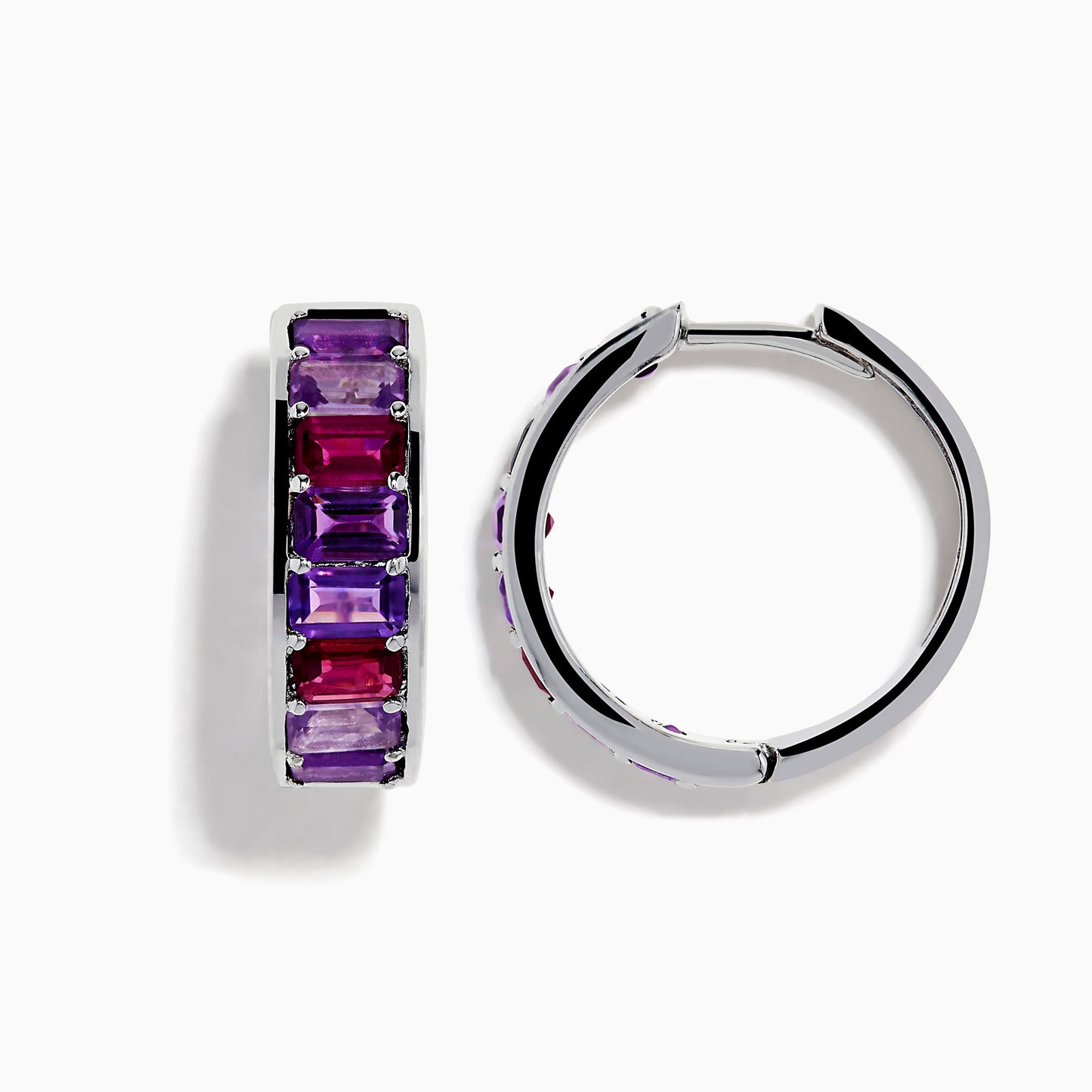 14K solid gold diamond hoop earrings for women with brilliant round-cut diamonds, perfect for luxury everyday wear.