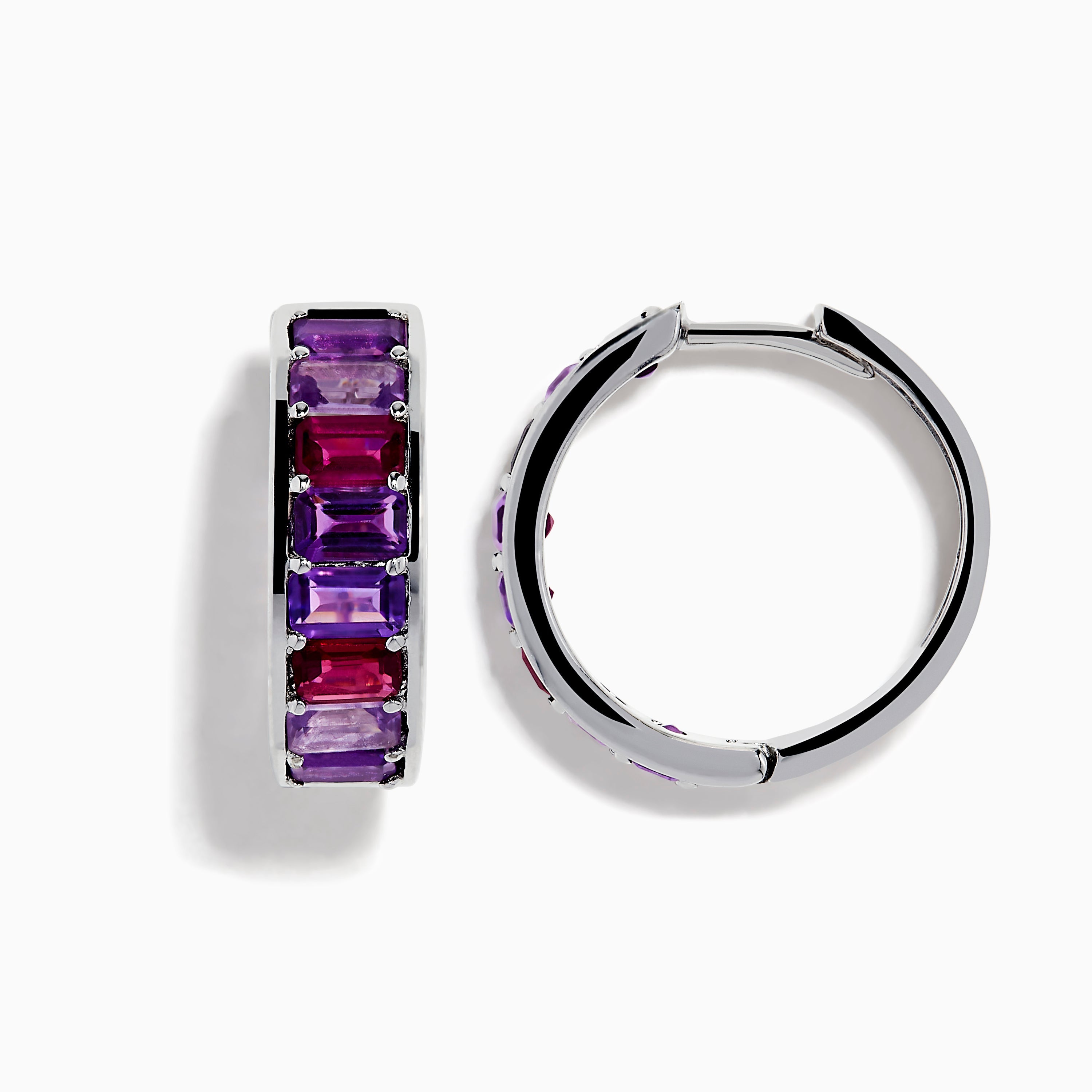 14K solid gold diamond hoop earrings for women with brilliant round-cut diamonds, perfect for luxury everyday wear.