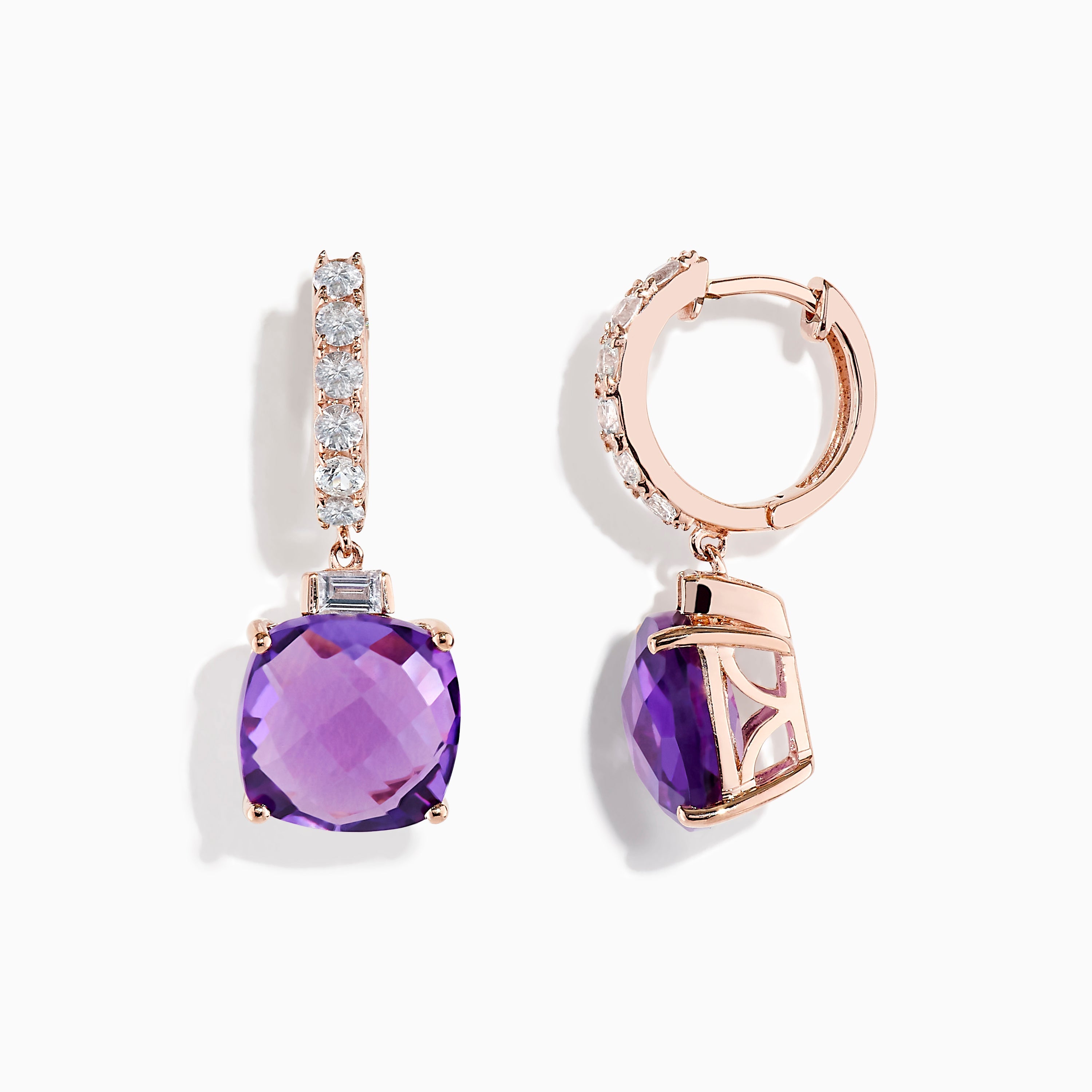 14K solid gold diamond hoop earrings for women with brilliant round-cut diamonds, perfect for luxury everyday wear.