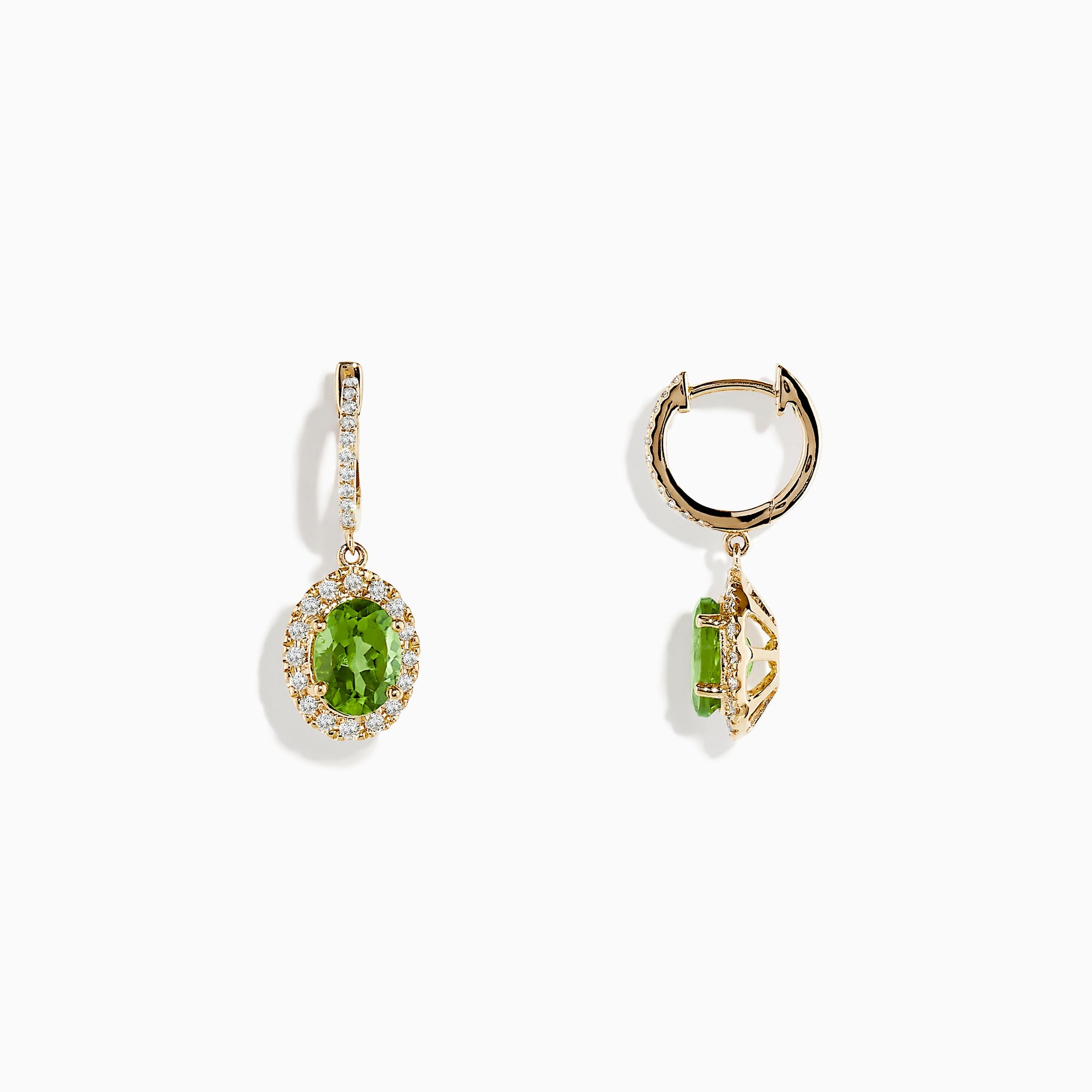 14K solid gold diamond hoop earrings for women with brilliant round-cut diamonds, perfect for luxury everyday wear.