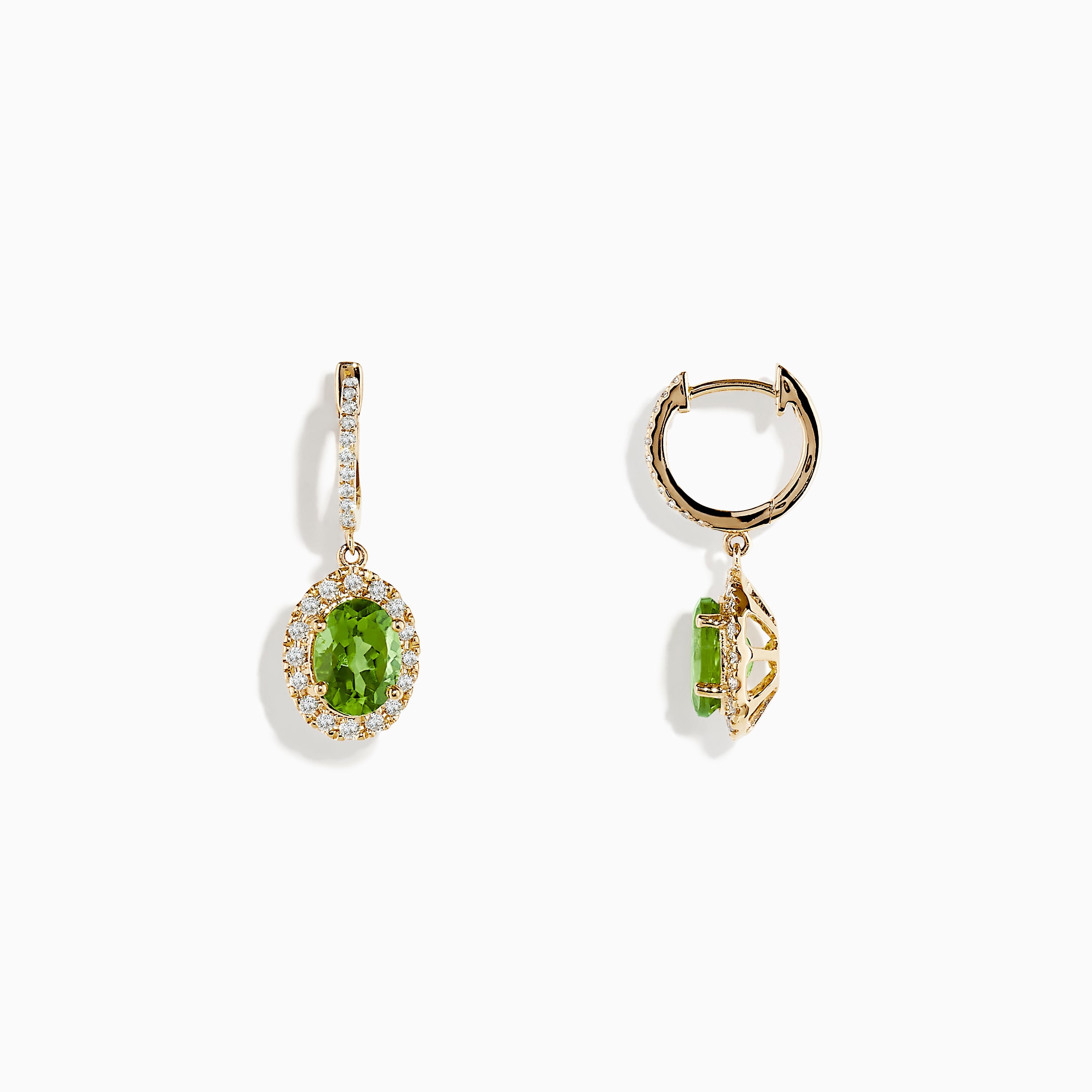 14K solid gold diamond hoop earrings for women with brilliant round-cut diamonds, perfect for luxury everyday wear.